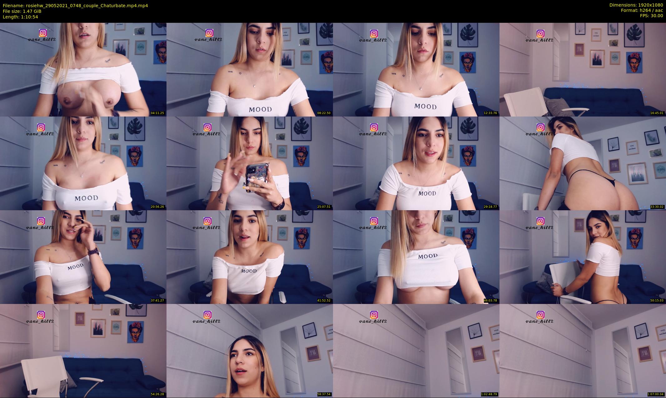 rosiehw — 71 minute Chaturbate couple cam show recording, 1080p, May 29, 2021