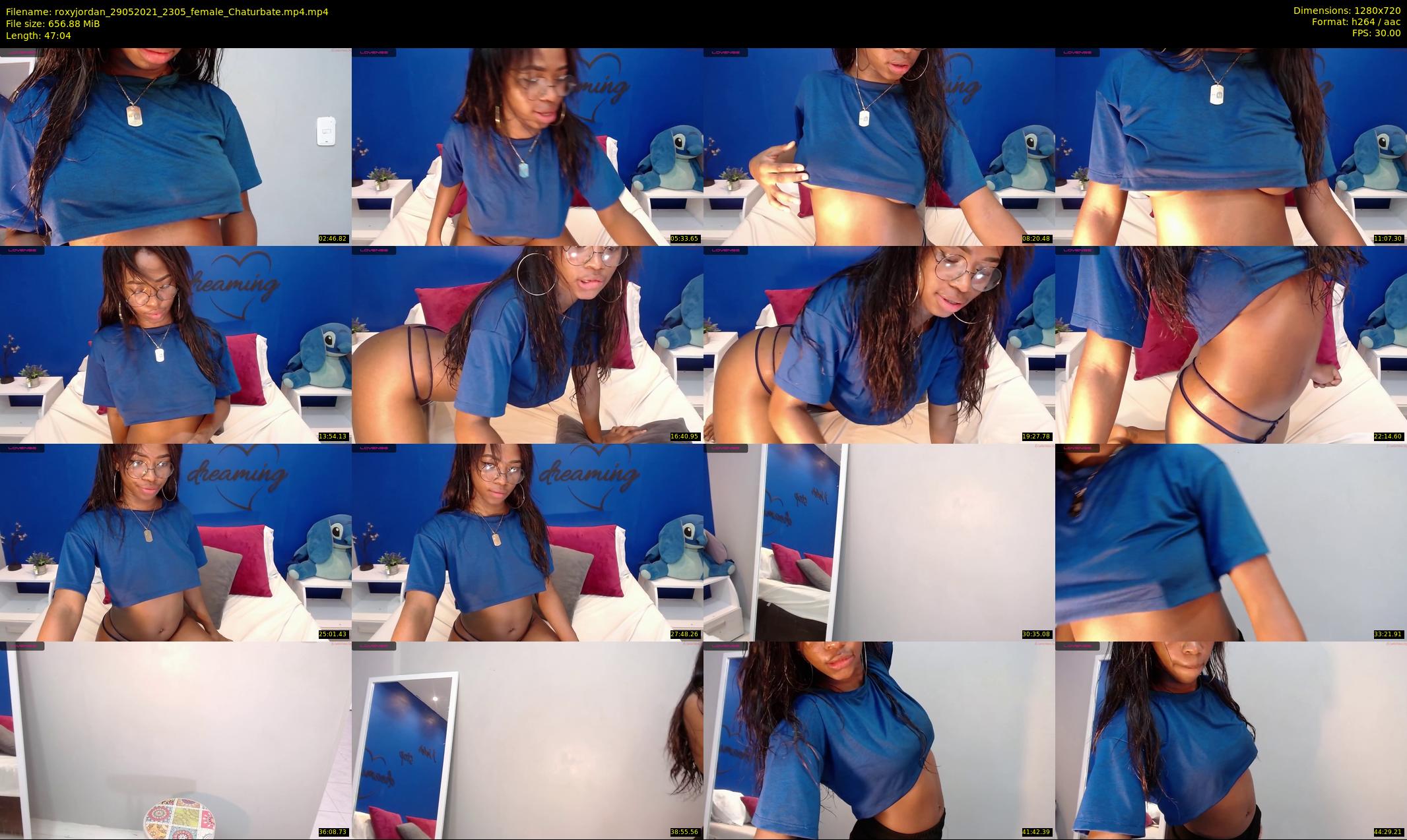 roxyjordan — 48 minute Chaturbate female cam show recording, 720p, May 29, 2021
