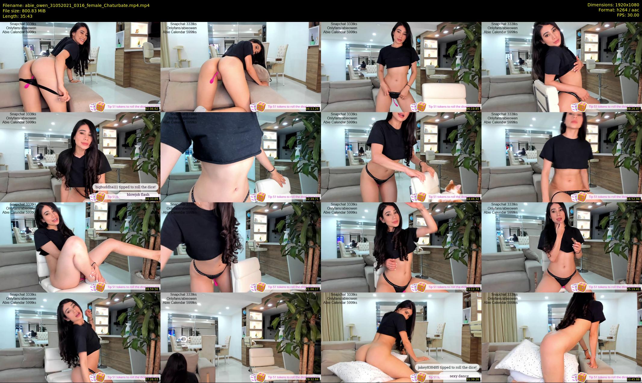 abie_owen — 36 minute Chaturbate female cam show recording, 1080p, May 31, 2021