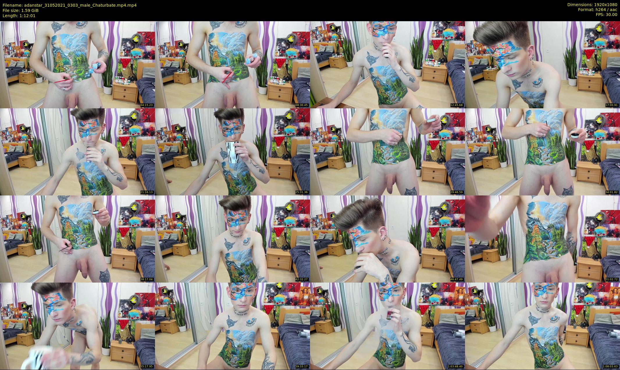 adanstar — 73 minute Chaturbate male cam show recording, 1080p, May 31, 2021