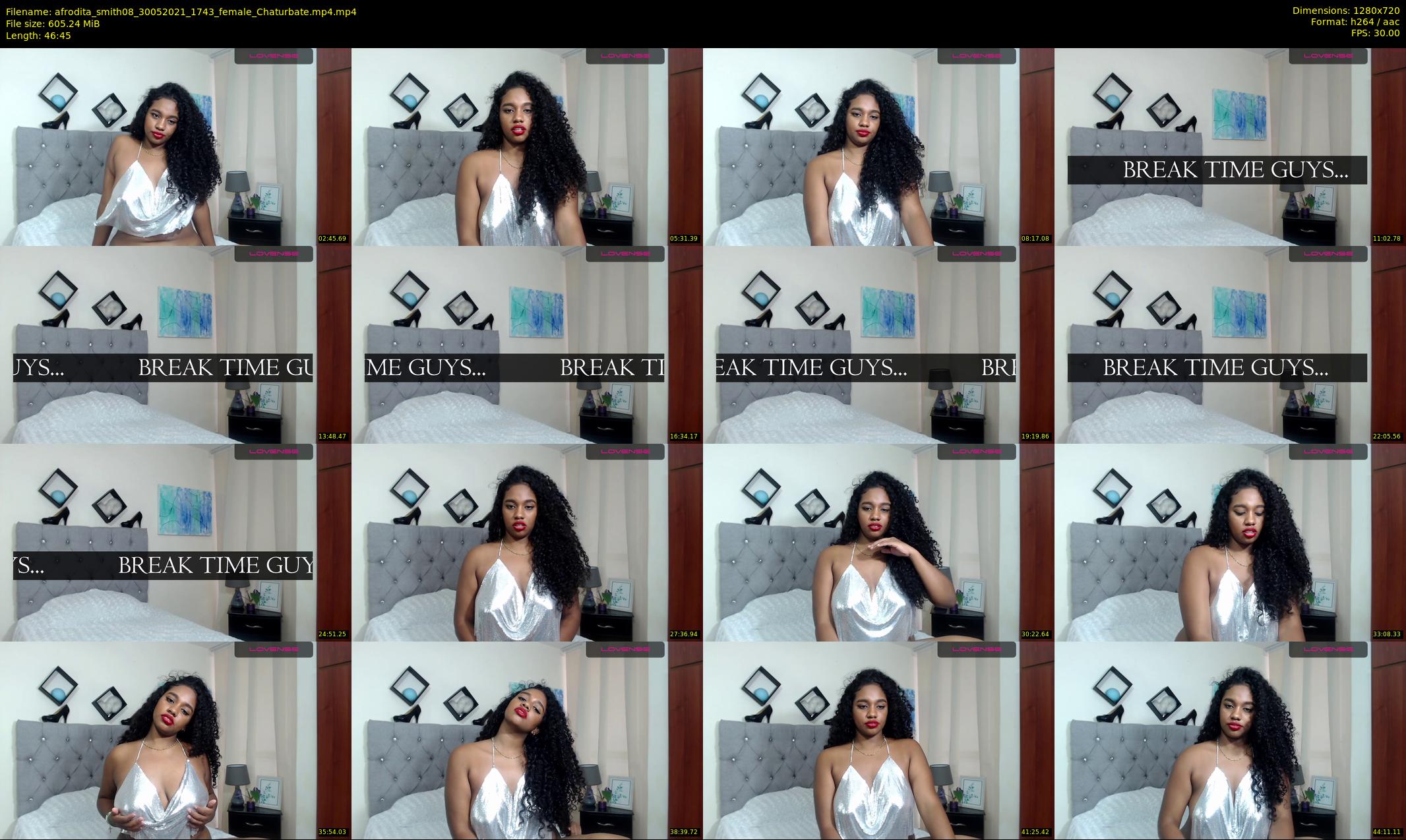 afrodita_smith08 — 47 minute Chaturbate female cam show recording, 720p, May 30, 2021