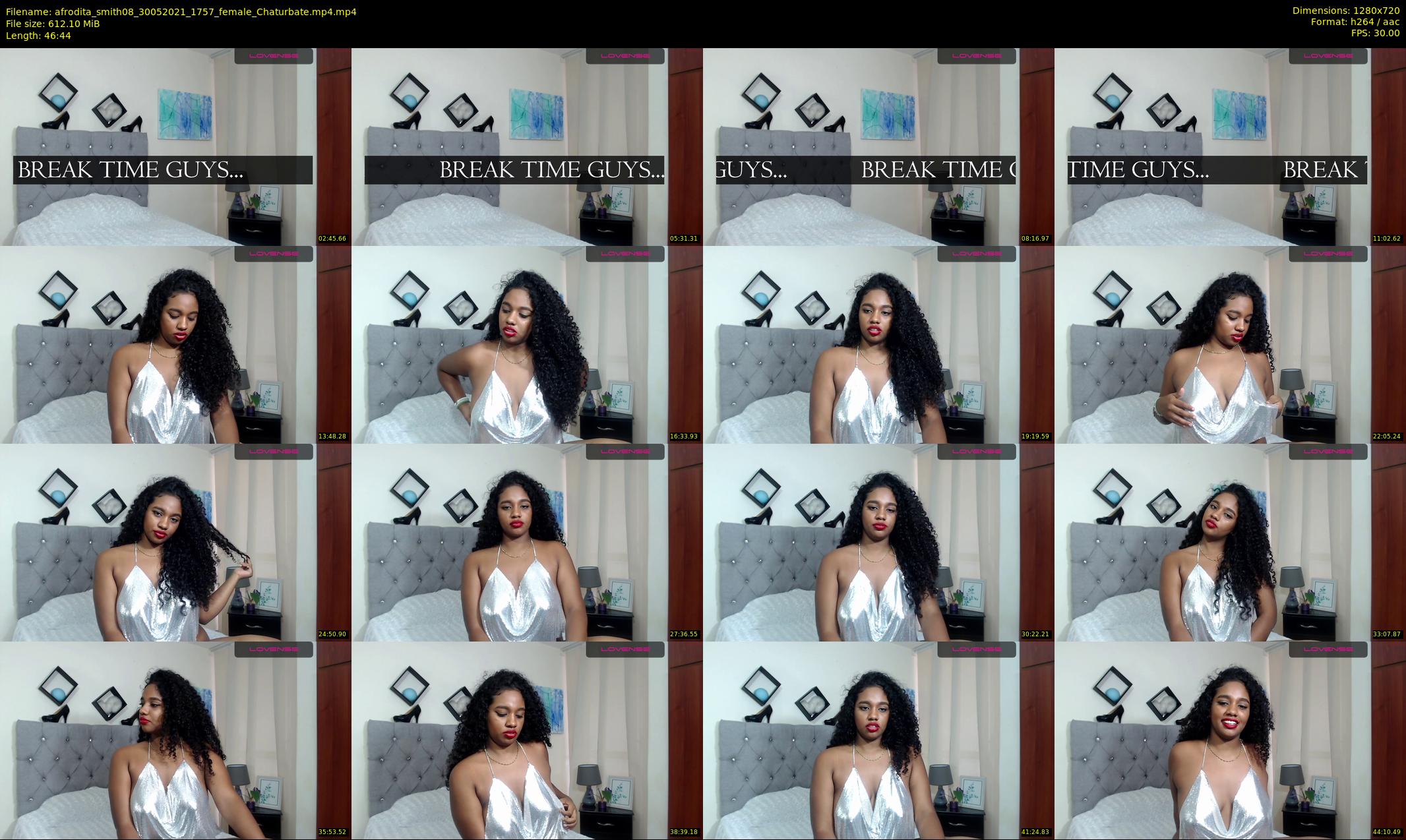 afrodita_smith08 — 47 minute Chaturbate female cam show recording, 720p, May 30, 2021