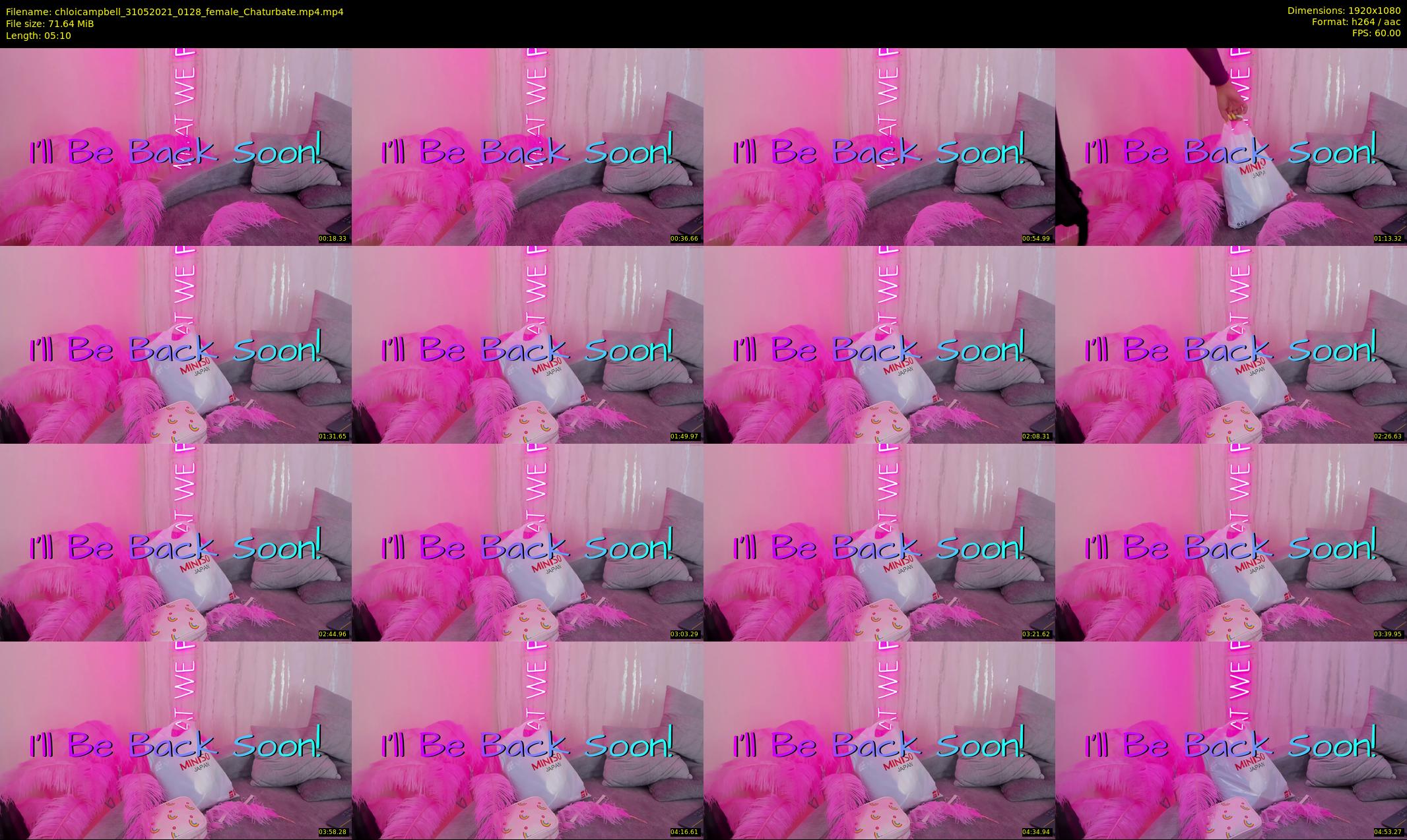 chloicampbell — 6 minute Chaturbate female cam show recording, 1080p, May 31, 2021