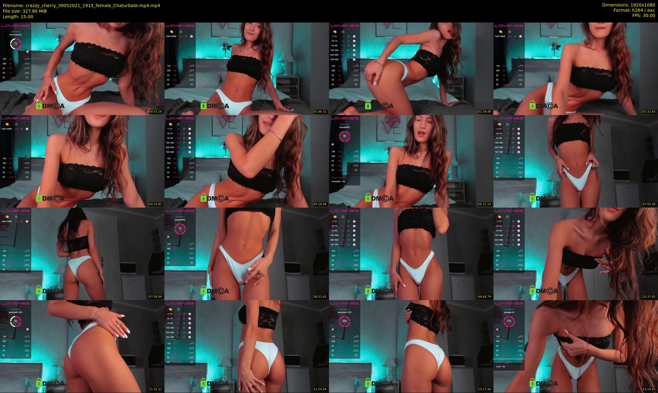 crazzy_cherry — 15 minute Chaturbate female cam show recording, 1080p, May 30, 2021