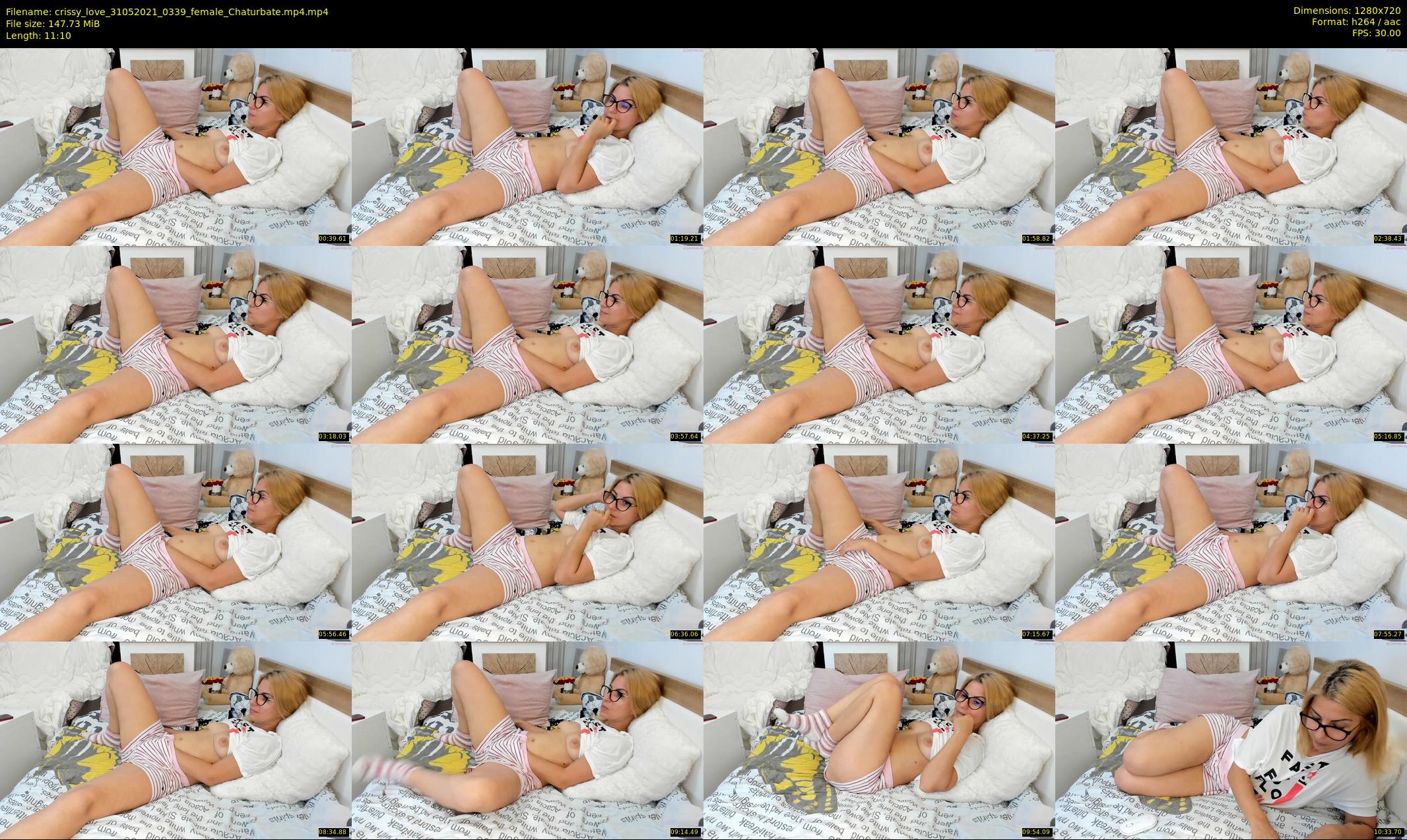 crissy_love — 12 minute Chaturbate female cam show recording, 720p, May 31, 2021