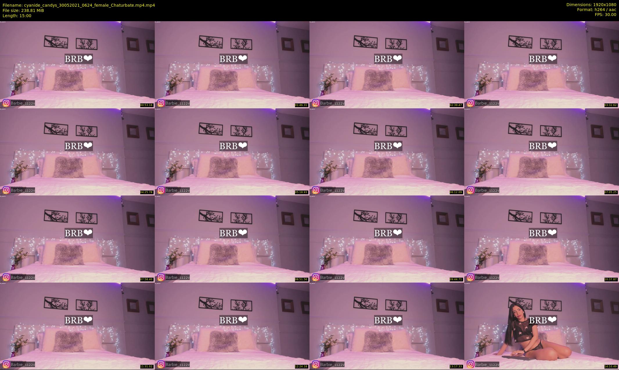 cyanide_candys — 15 minute Chaturbate female cam show recording, 1080p, May 30, 2021