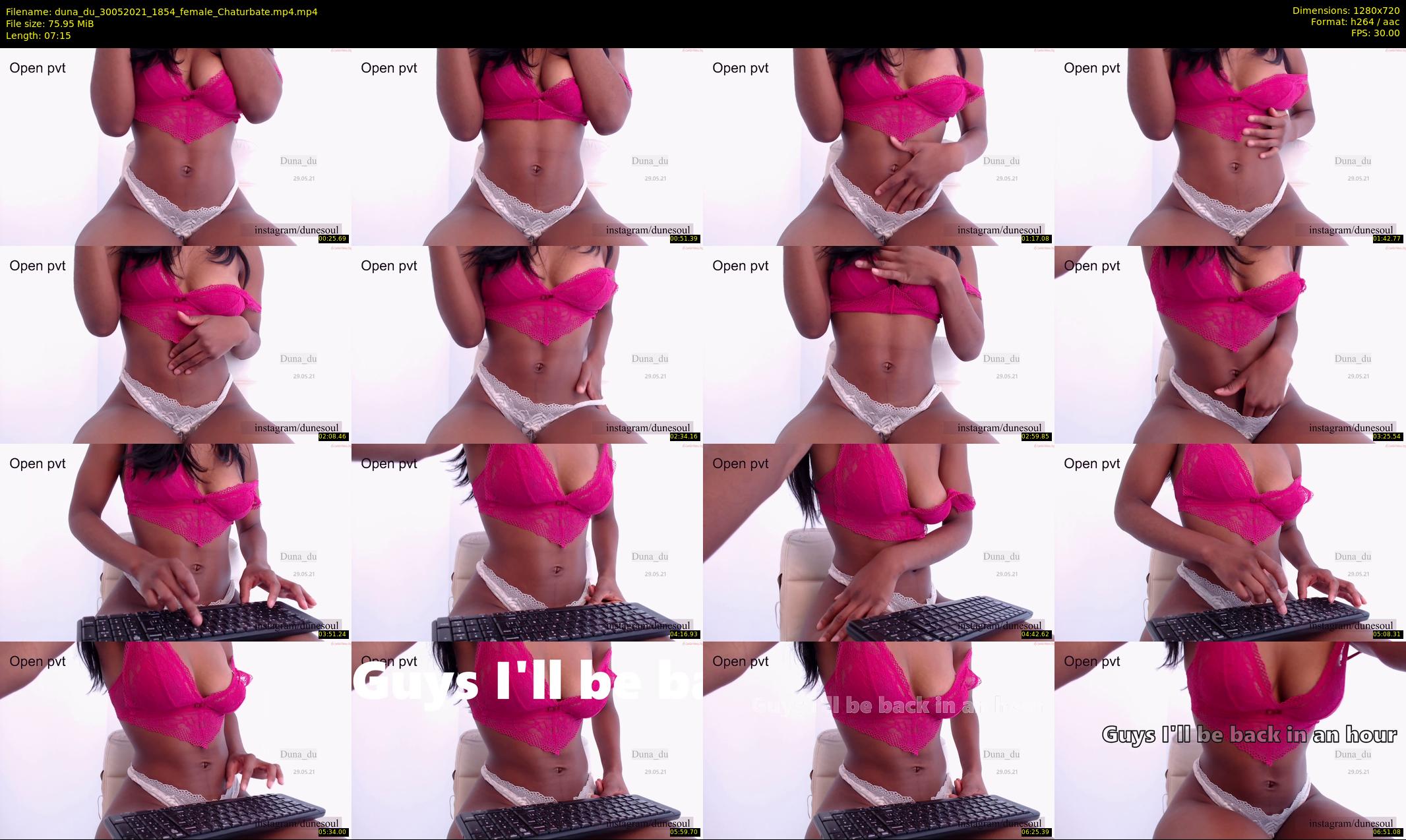 duna_du — 8 minute Chaturbate female cam show recording, 720p, May 30, 2021
