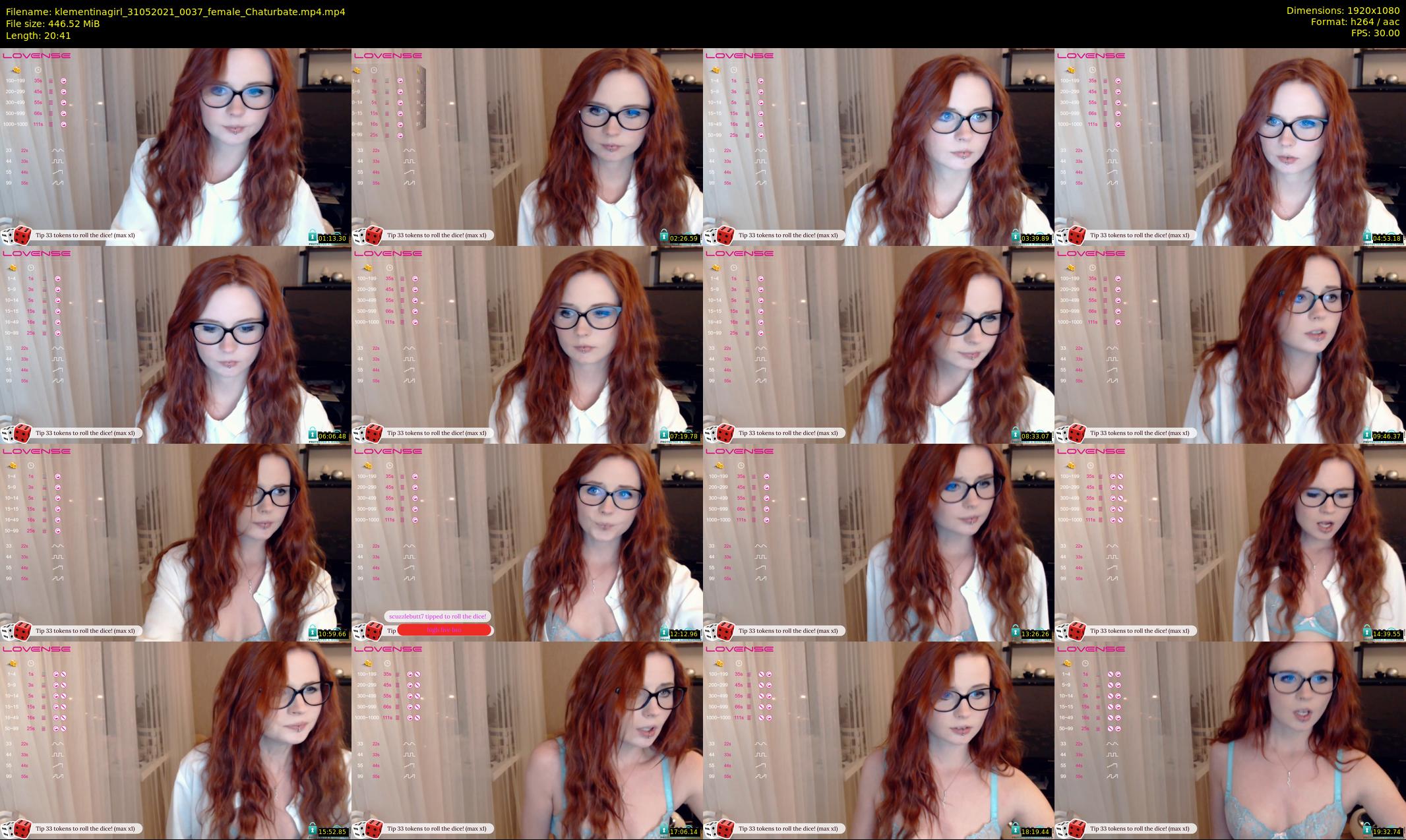 klementinagirl — 21 minute Chaturbate female cam show recording, 1080p, May 31, 2021