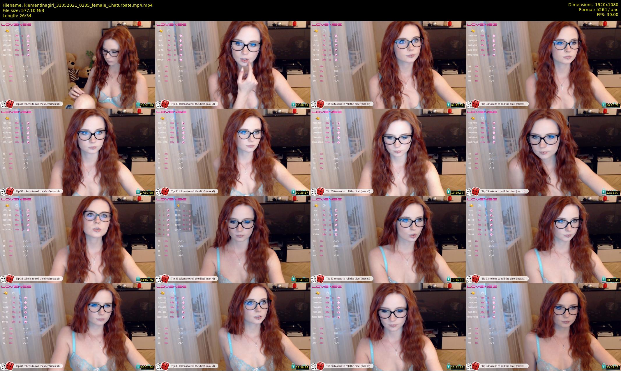 klementinagirl — 27 minute Chaturbate female cam show recording, 1080p, May 31, 2021