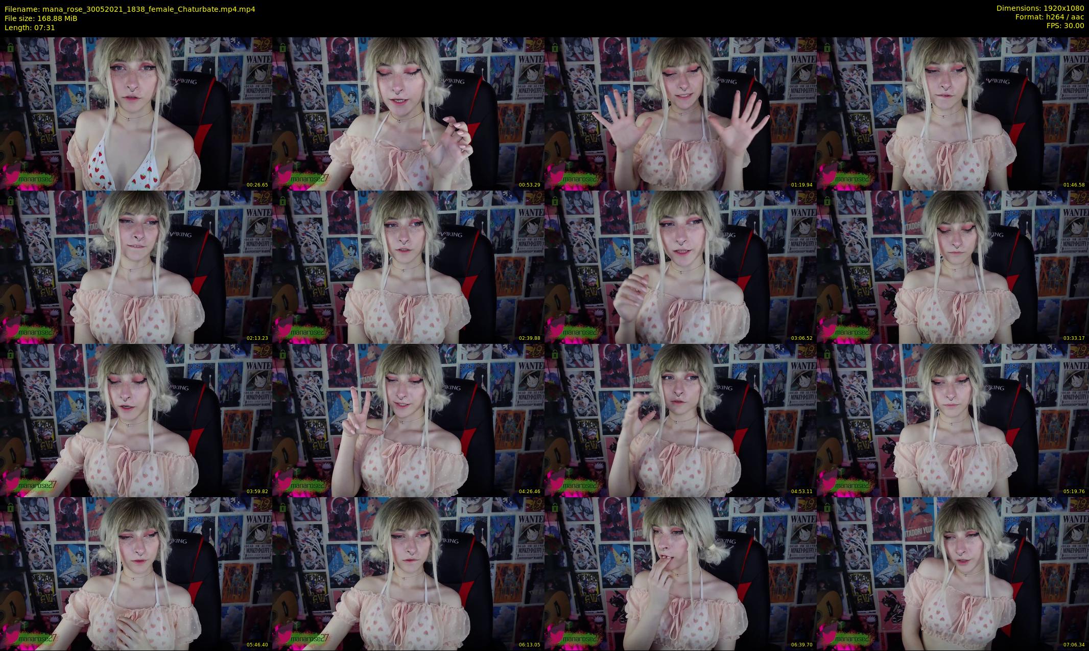 mana_rose — 8 minute Chaturbate female cam show recording, 1080p, May 30, 2021