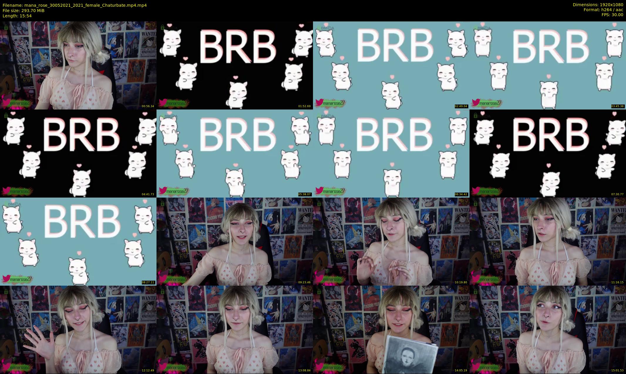 mana_rose — 16 minute Chaturbate female cam show recording, 1080p, May 30, 2021