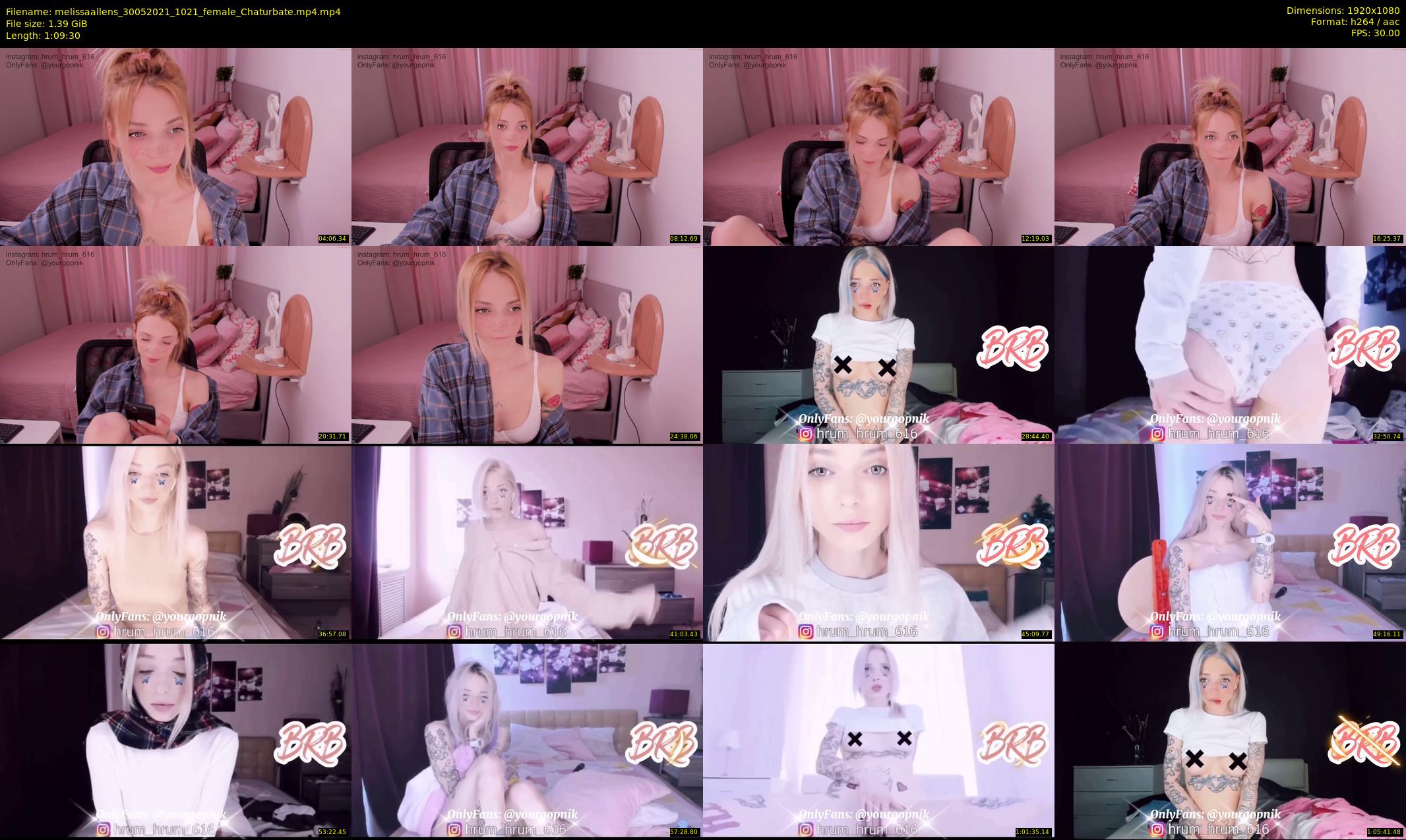 melissaallens — 70 minute Chaturbate female cam show recording, 1080p, May 30, 2021