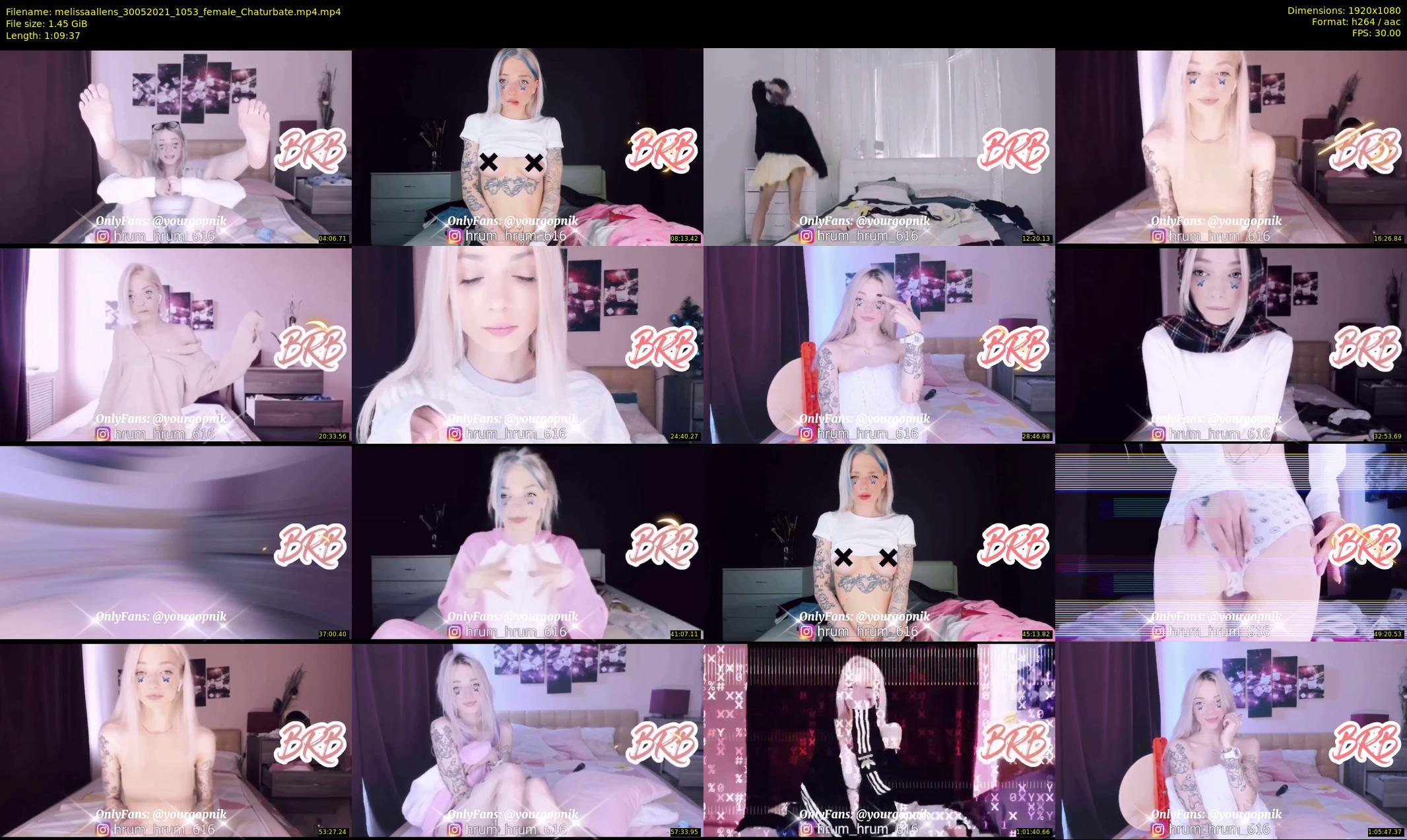 melissaallens — 70 minute Chaturbate female cam show recording, 1080p, May 30, 2021