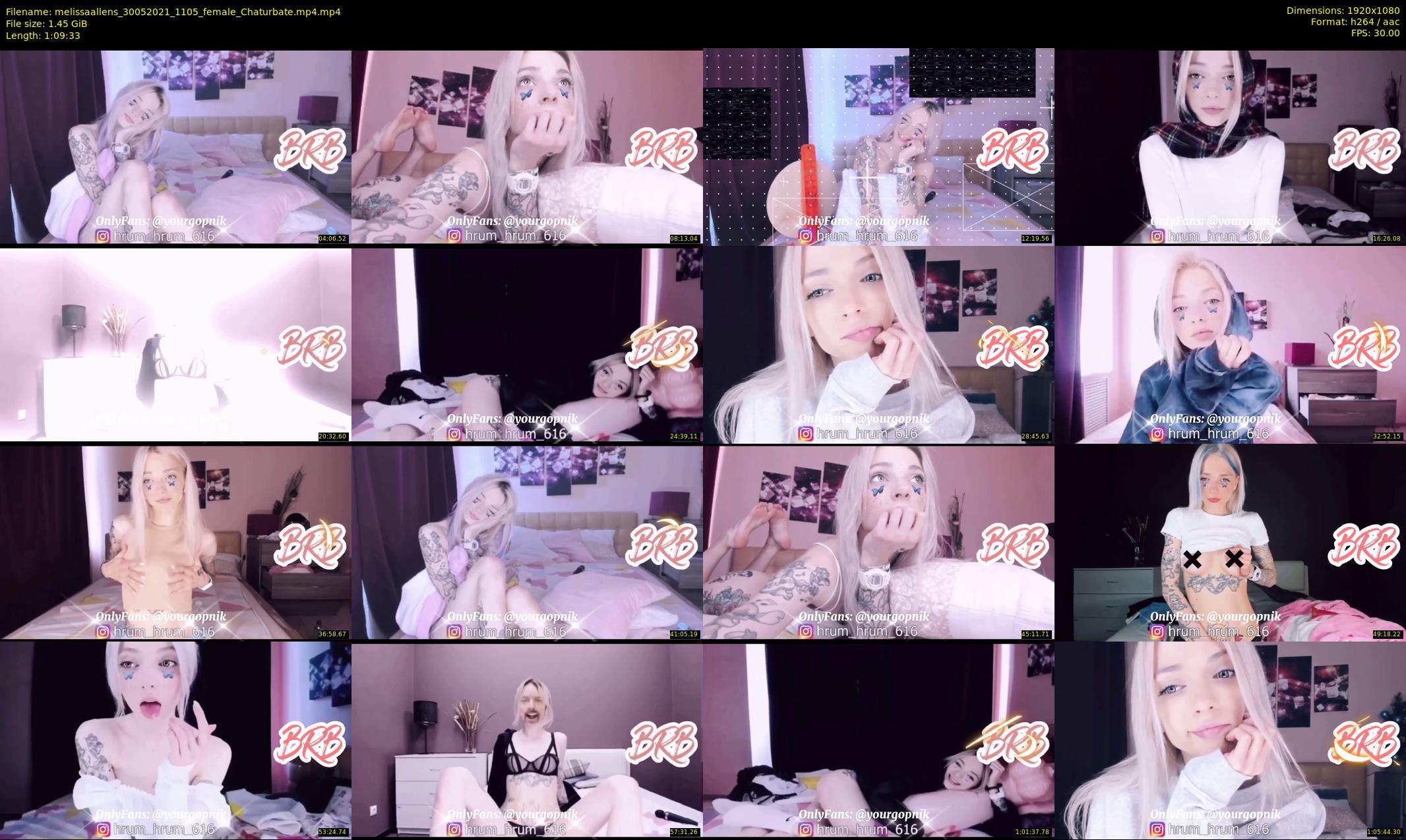 melissaallens — 70 minute Chaturbate female cam show recording, 1080p, May 30, 2021