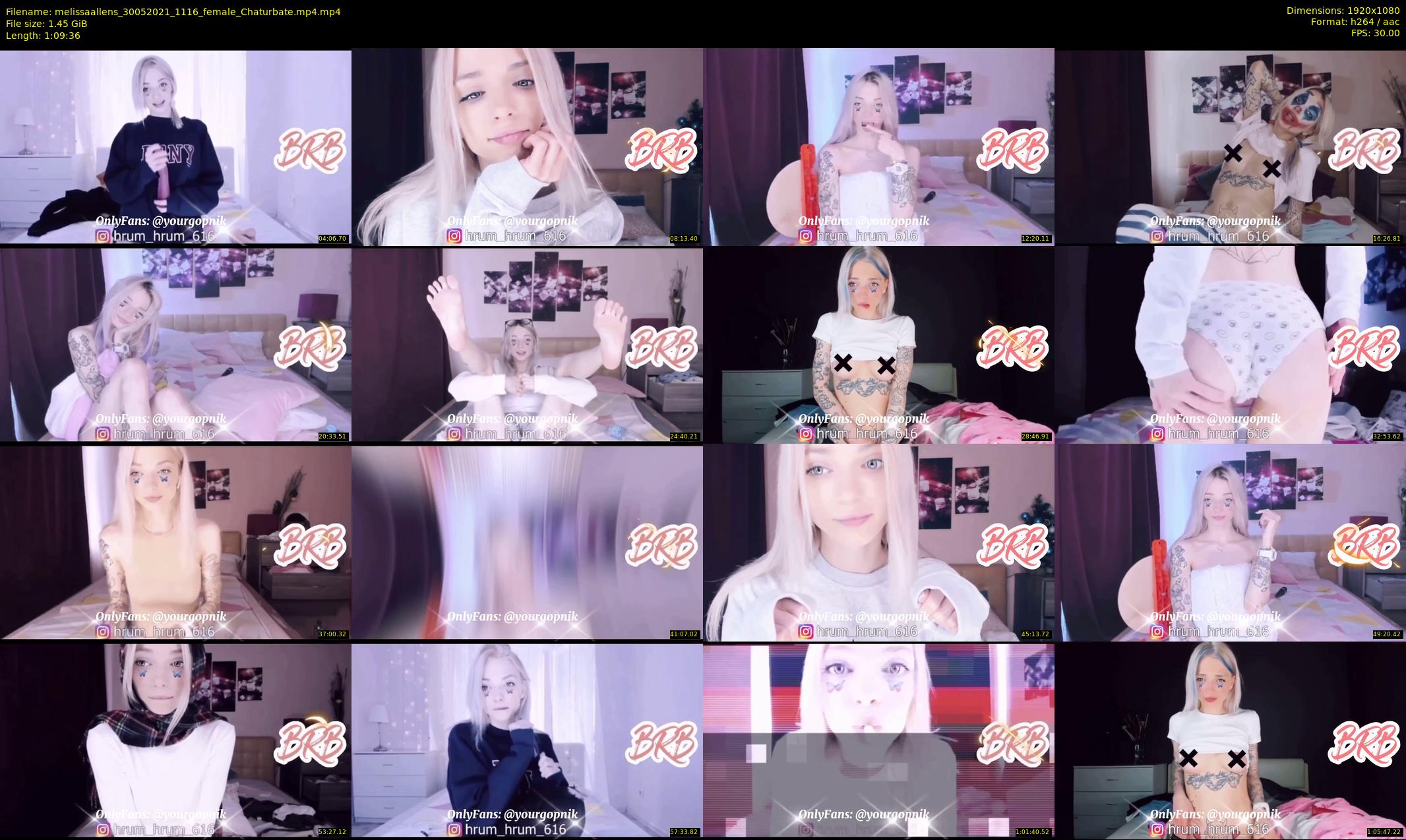 melissaallens — 70 minute Chaturbate female cam show recording, 1080p, May 30, 2021
