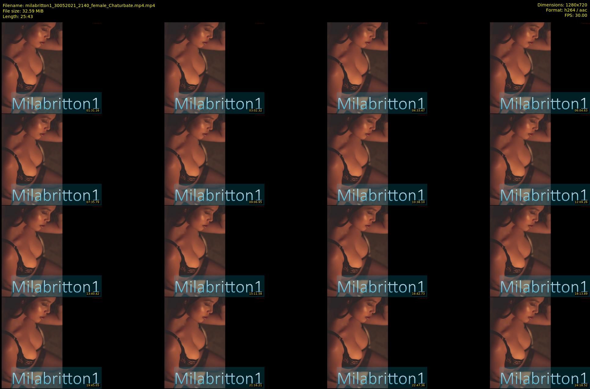 milabritton1 — 26 minute Chaturbate female cam show recording, 720p, May 30, 2021