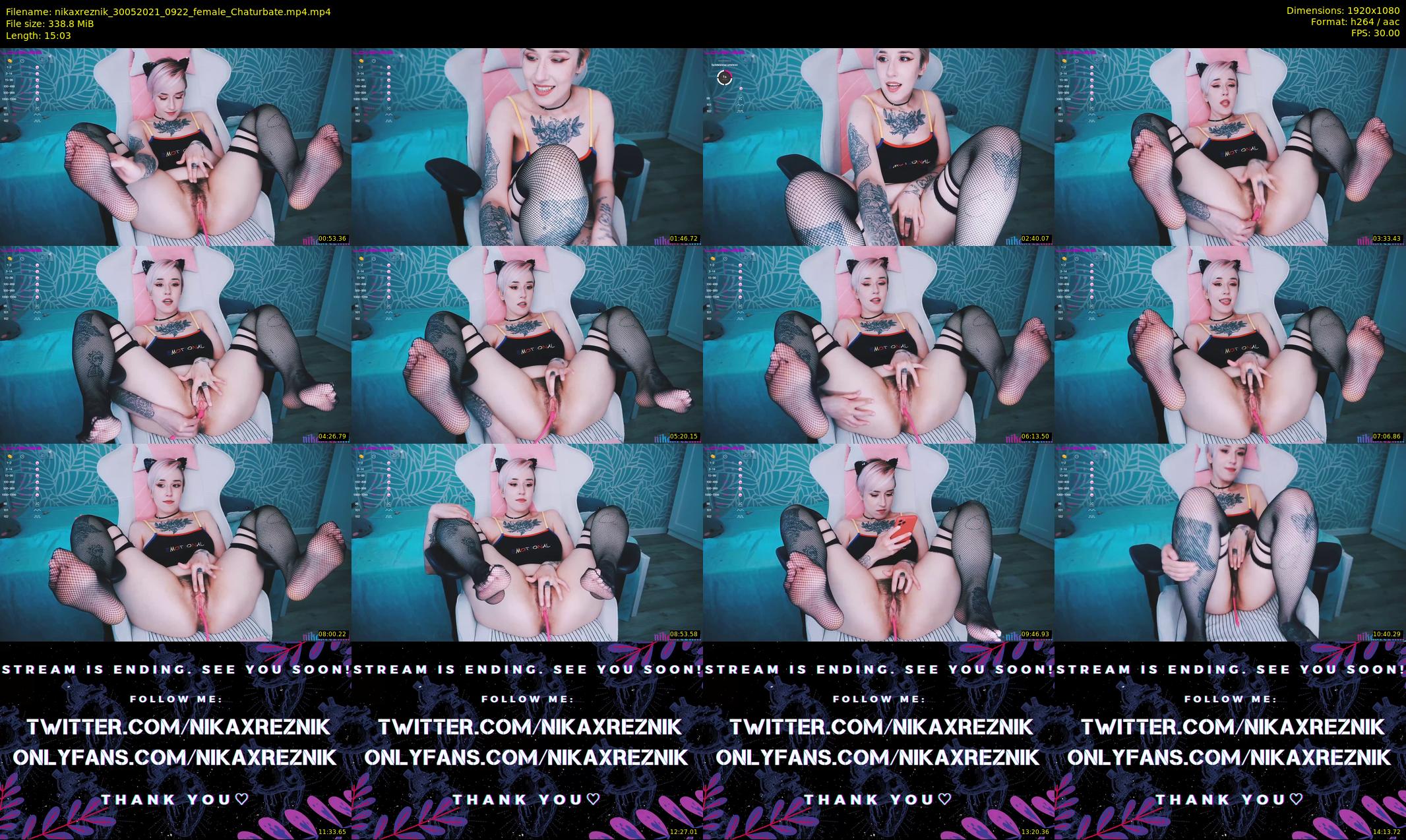 nikaxreznik — 16 minute Chaturbate female cam show recording, 1080p, May 30, 2021