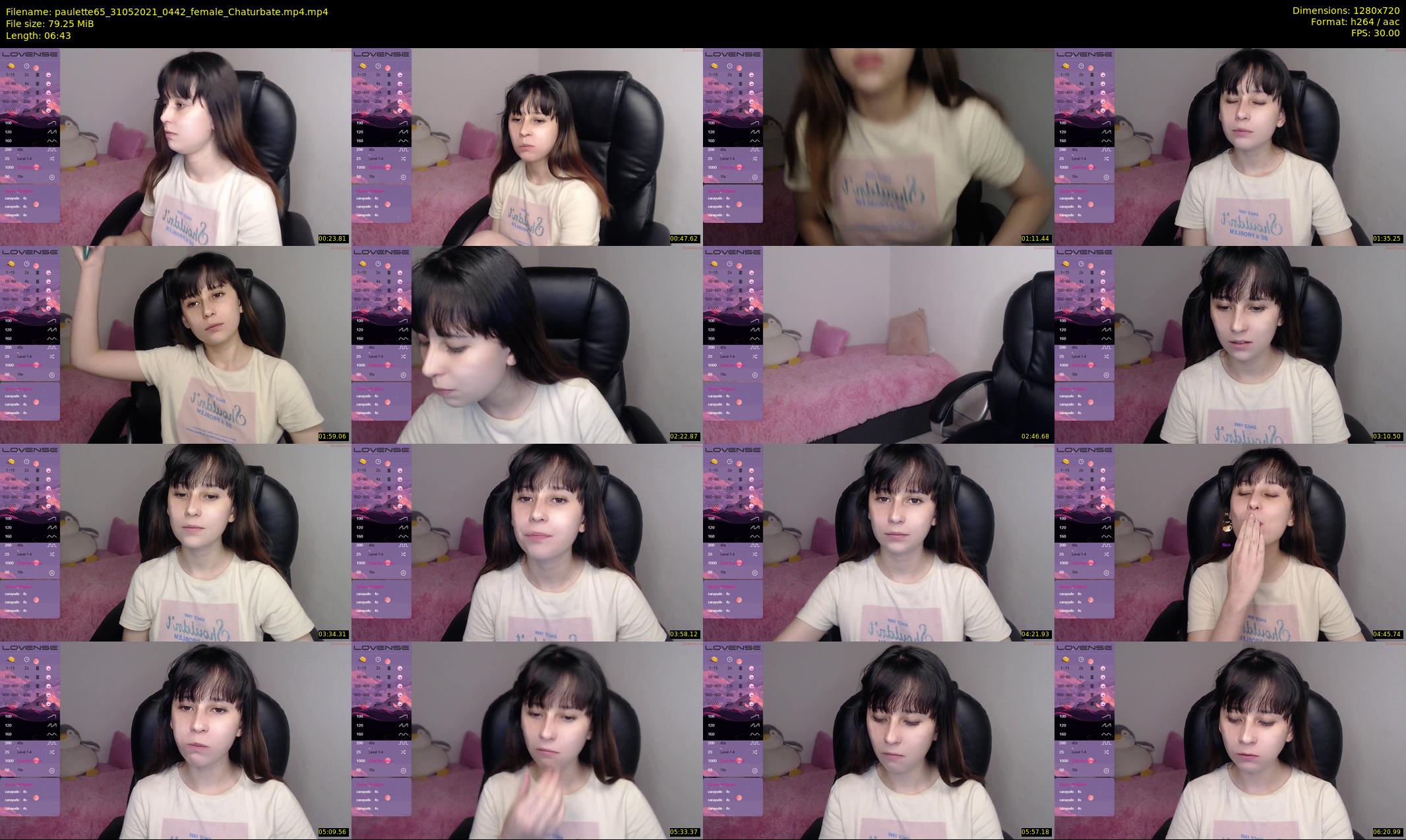 paulette65 — 7 minute Chaturbate female cam show recording, 720p, May 31, 2021