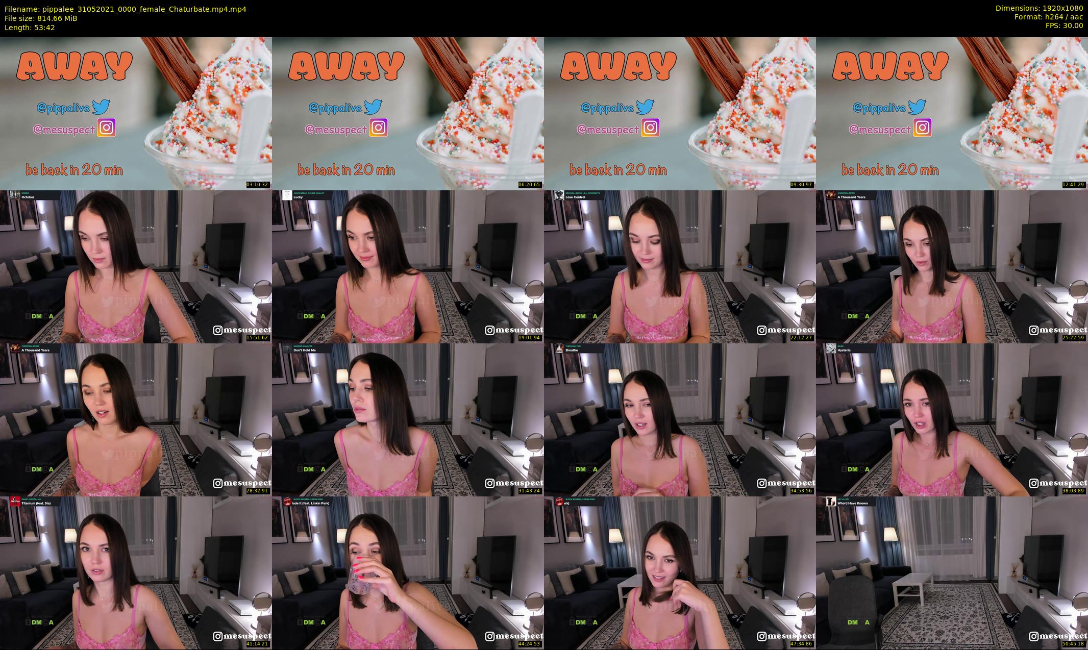 pippalee — 54 minute Chaturbate female cam show recording, 1080p, May 31, 2021