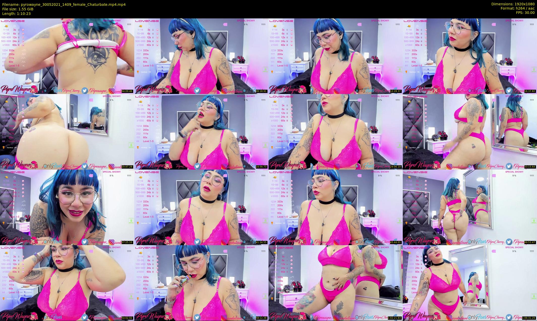 pyrowayne — 71 minute Chaturbate female cam show recording, 1080p, May 30, 2021