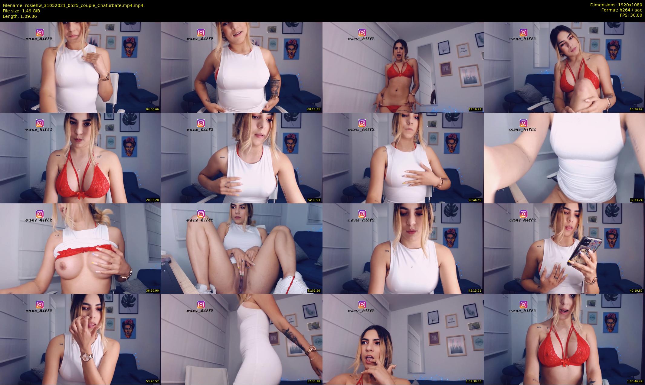 rosiehw — 70 minute Chaturbate couple cam show recording, 1080p, May 31, 2021