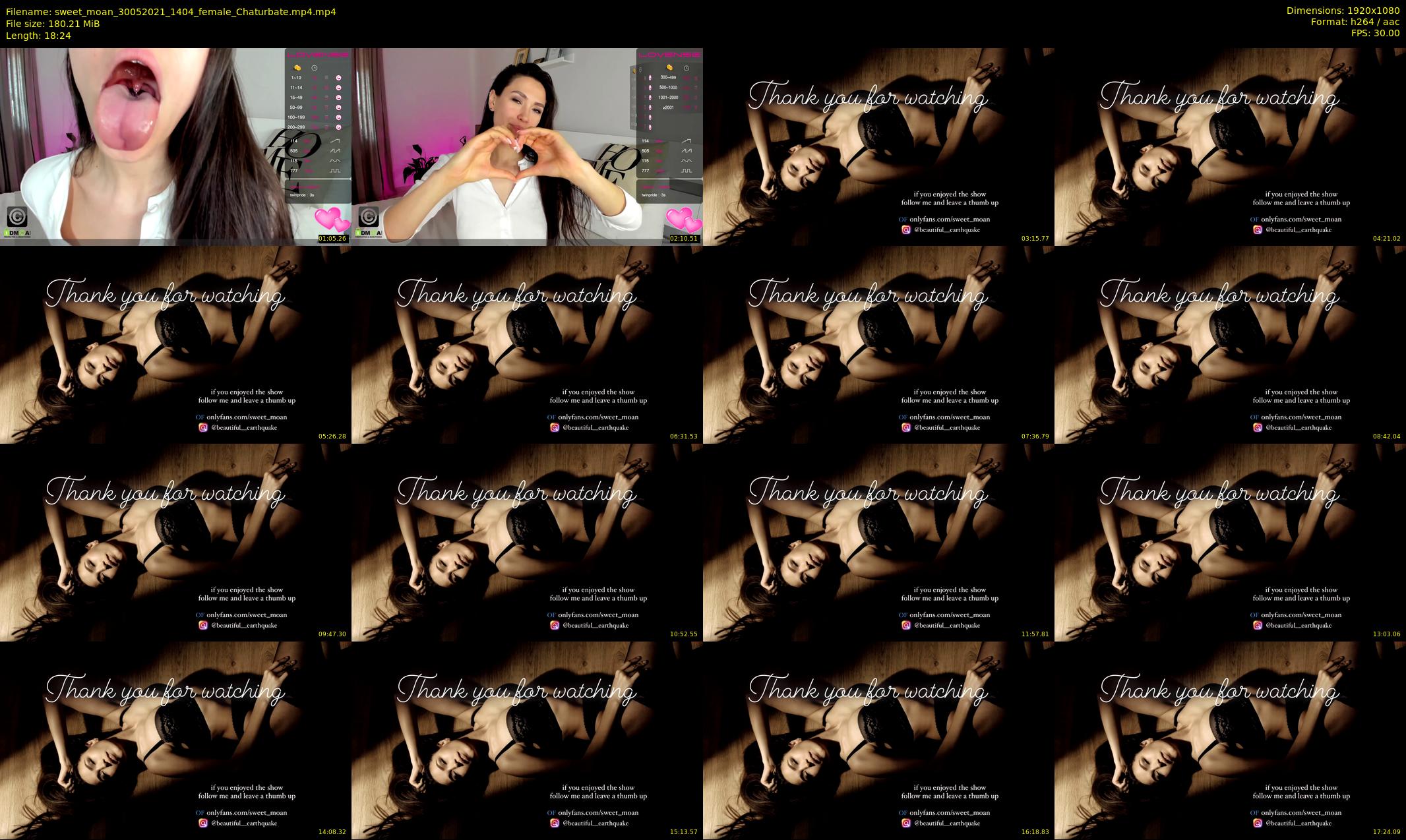 sweet_moan — 19 minute Chaturbate female cam show recording, 1080p, May 30, 2021