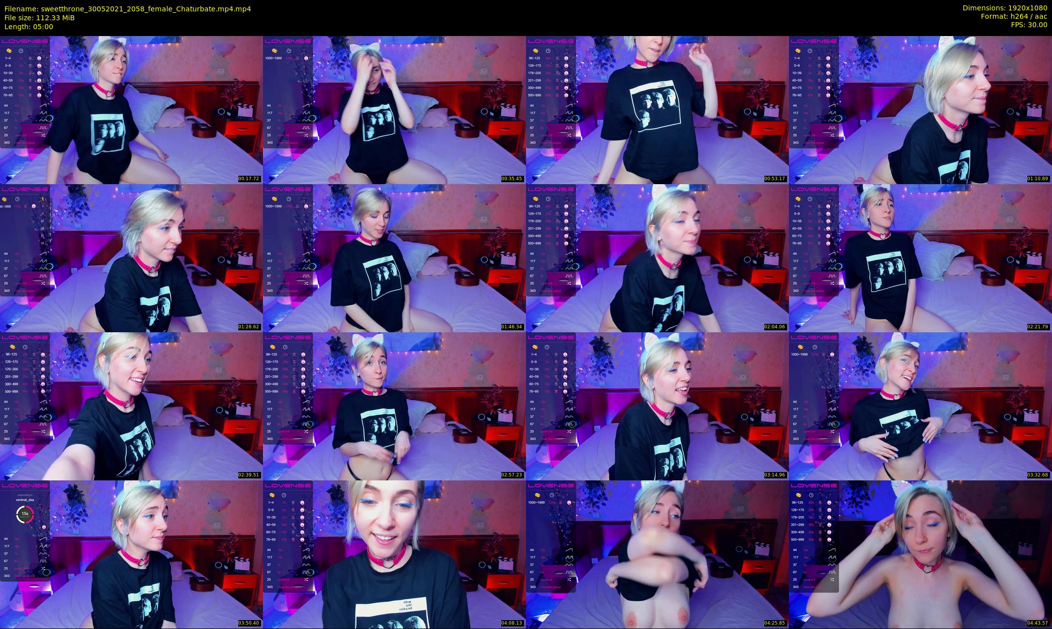 sweetthrone — 5 minute Chaturbate couple cam show recording, 1080p, May 30, 2021