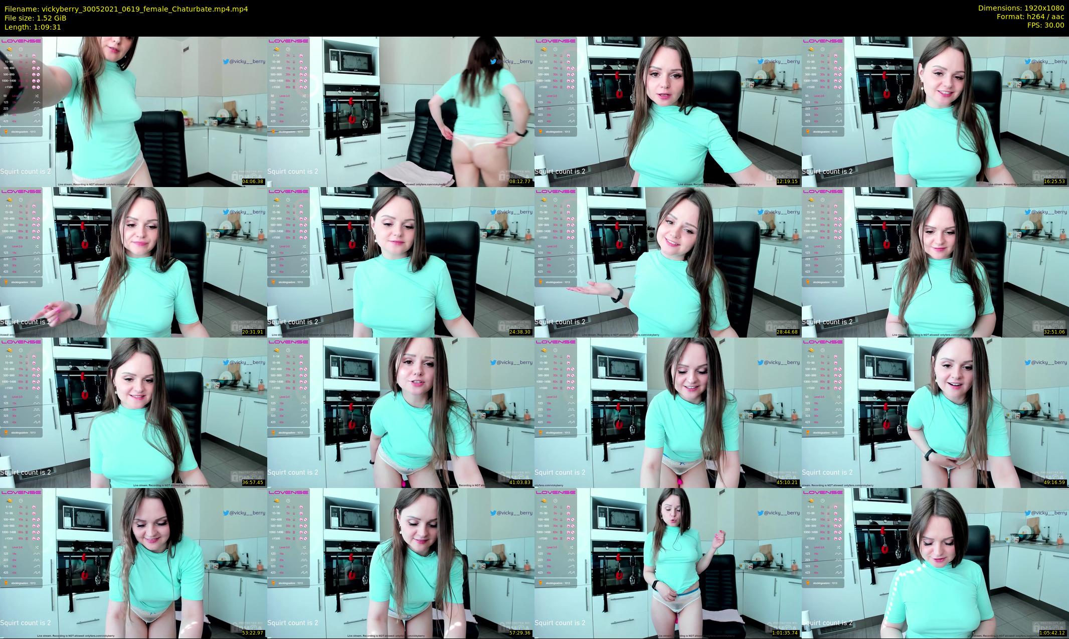 vickyberry — 70 minute Chaturbate female cam show recording, 1080p, May 30, 2021
