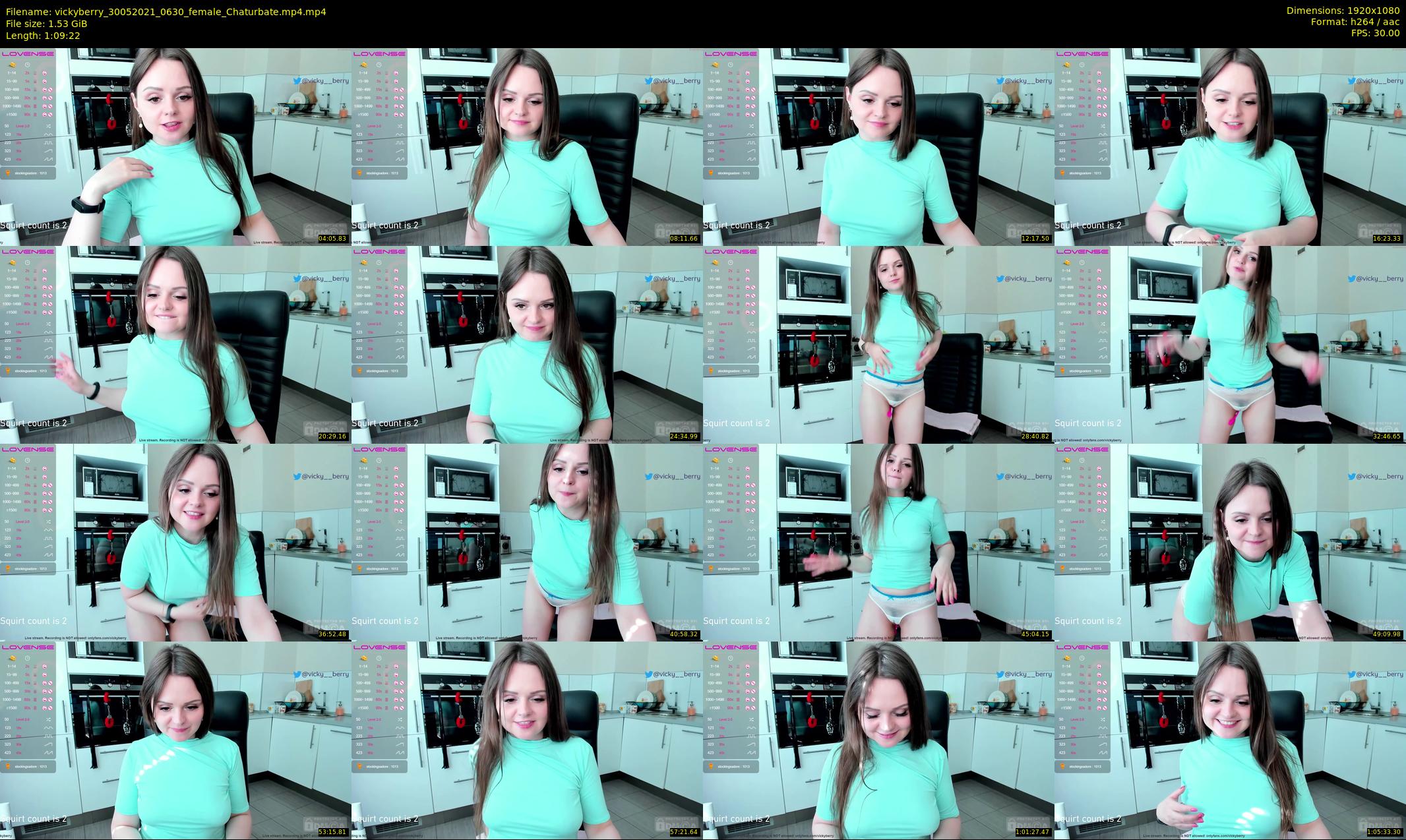 vickyberry — 70 minute Chaturbate female cam show recording, 1080p, May 30, 2021