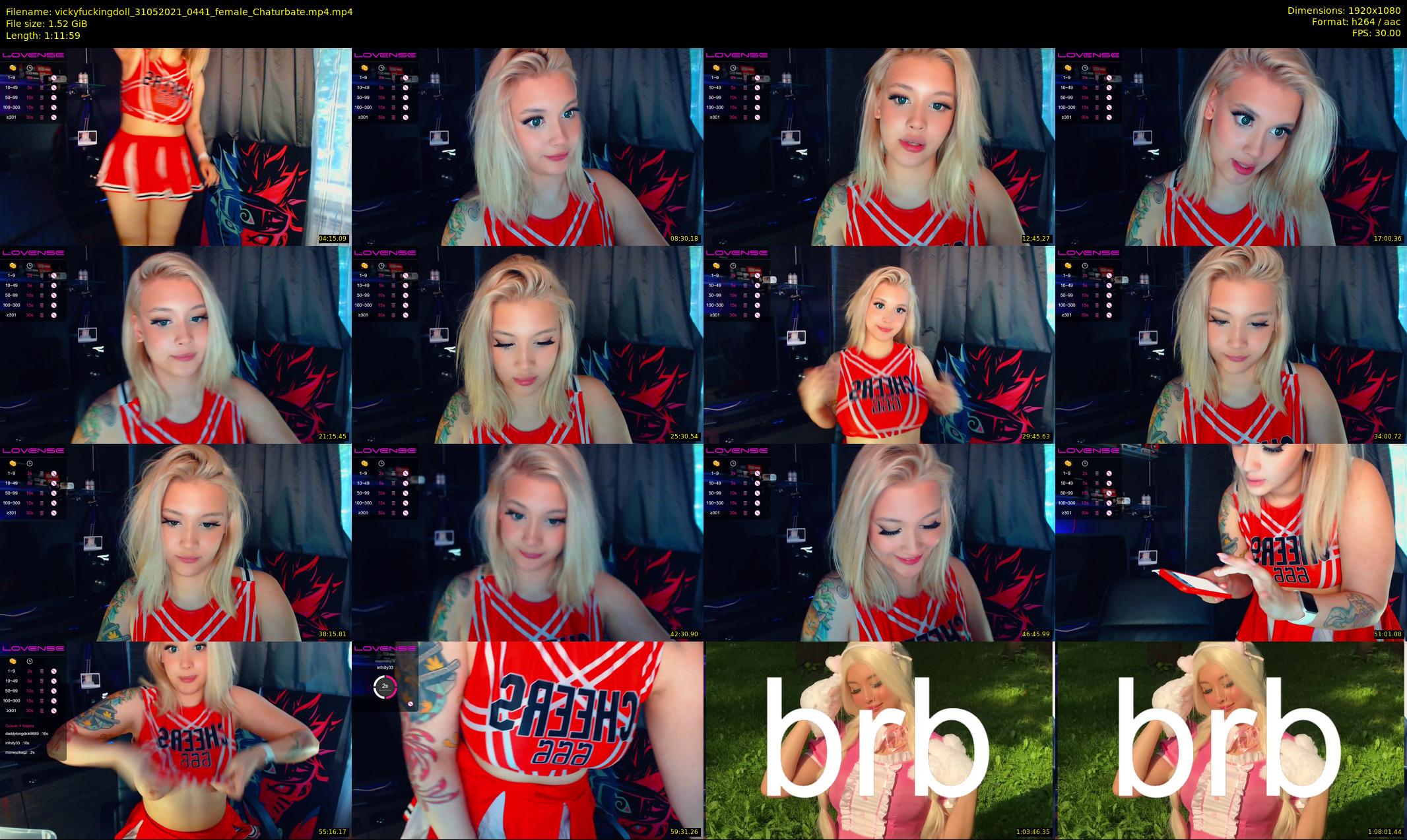 vickyfuckingdoll — 72 minute Chaturbate female cam show recording, 1080p, May 31, 2021