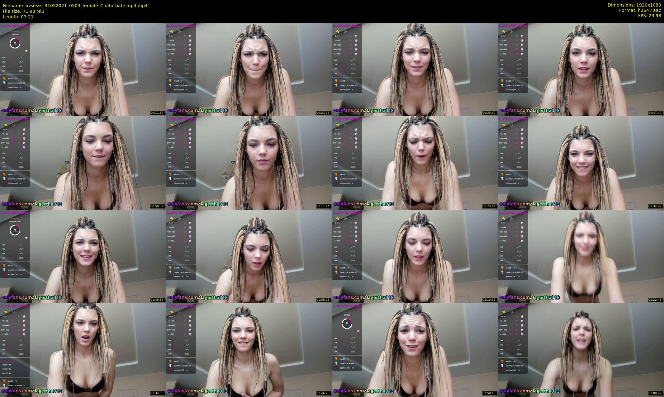 xvsesss — 4 minute Chaturbate female cam show recording, 1080p, May 31, 2021
