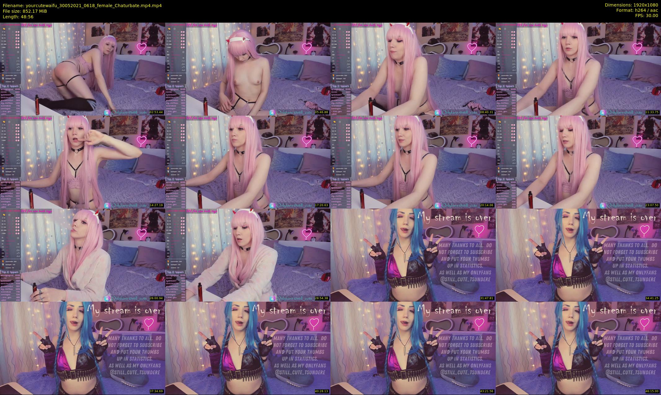 yourcutewaifu — 49 minute Chaturbate female cam show recording, 1080p, May 30, 2021