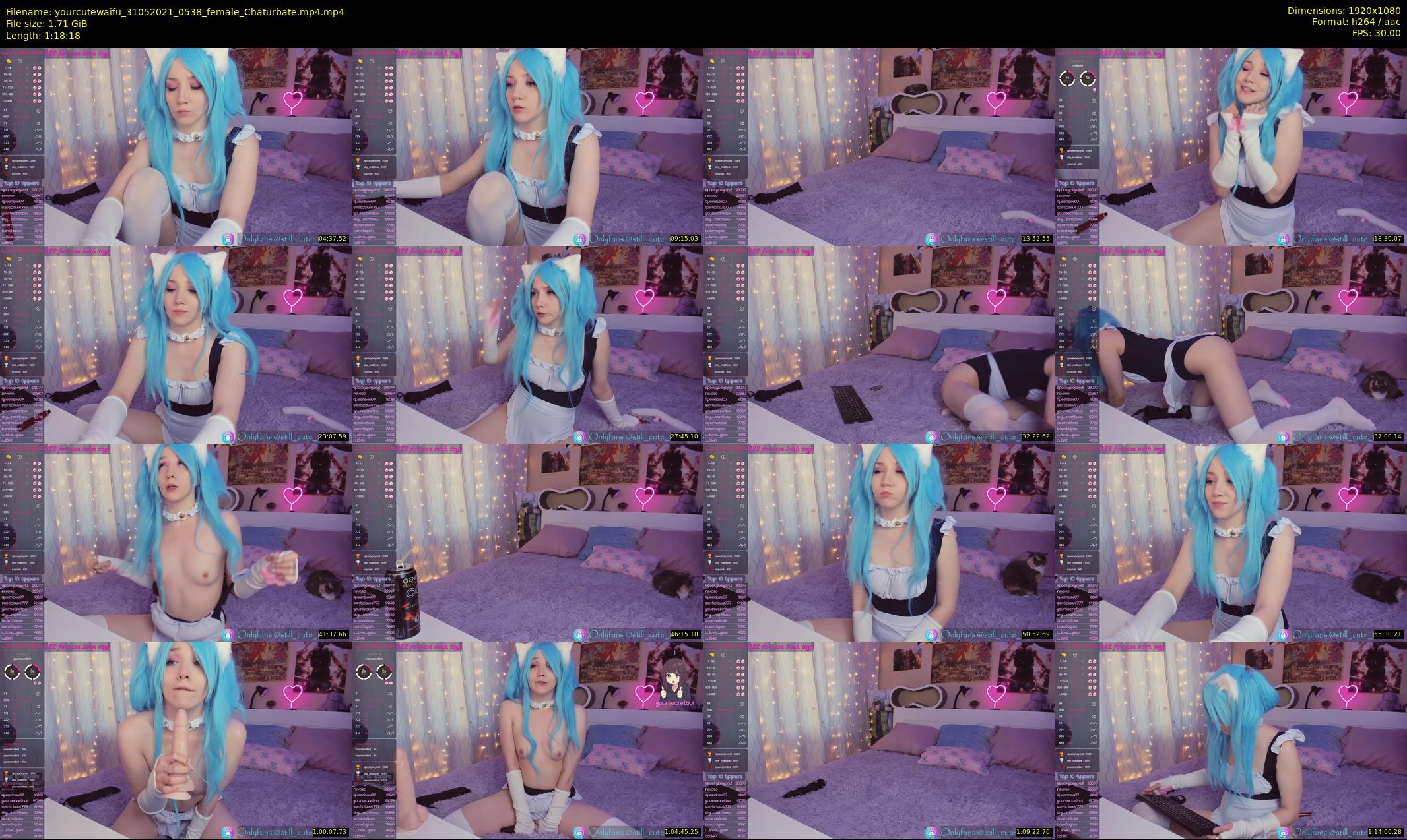 yourcutewaifu — 79 minute Chaturbate female cam show recording, 1080p, May 31, 2021
