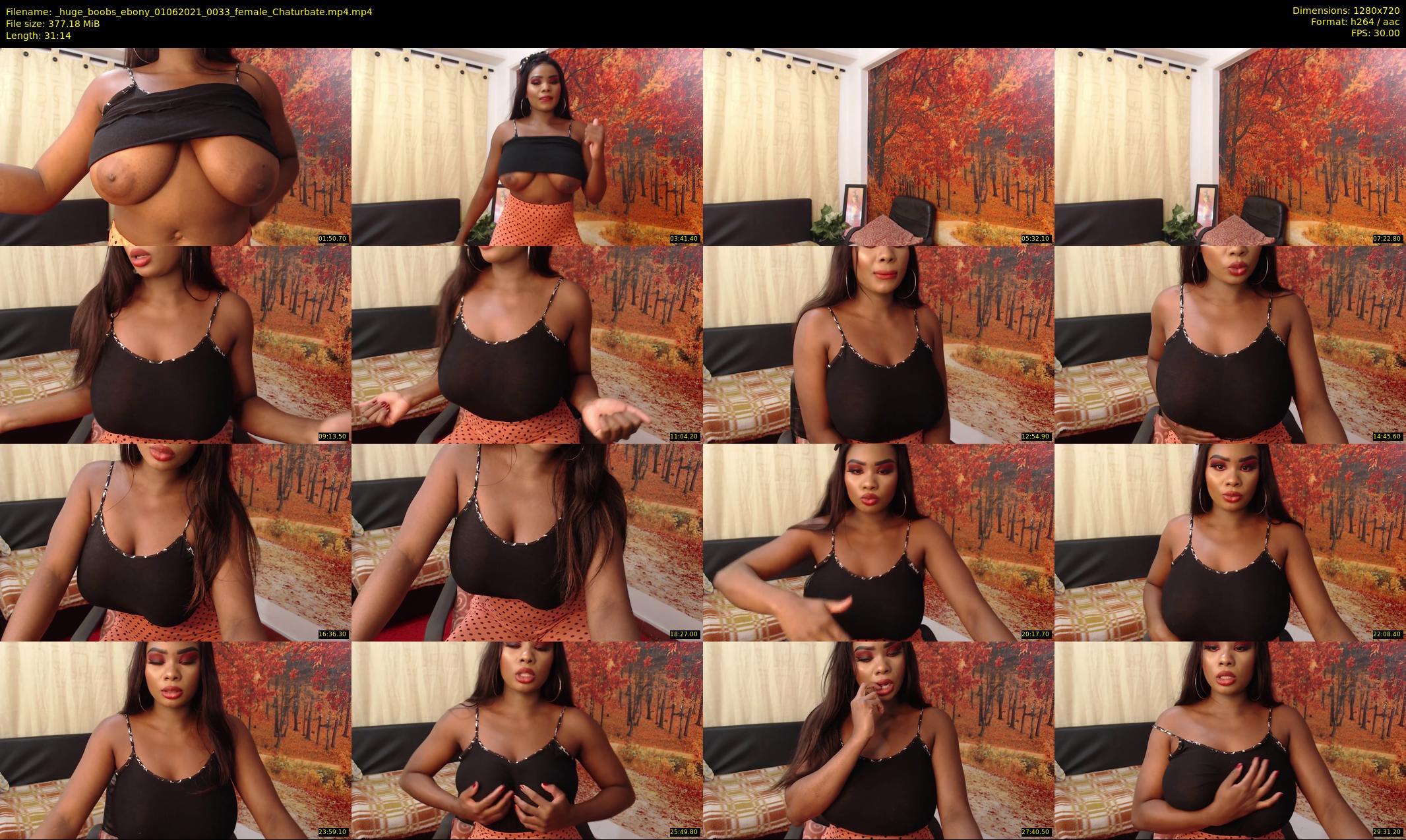 _huge_boobs_ebony — 32 minute Chaturbate female cam show recording, 720p, Jun 1, 2021