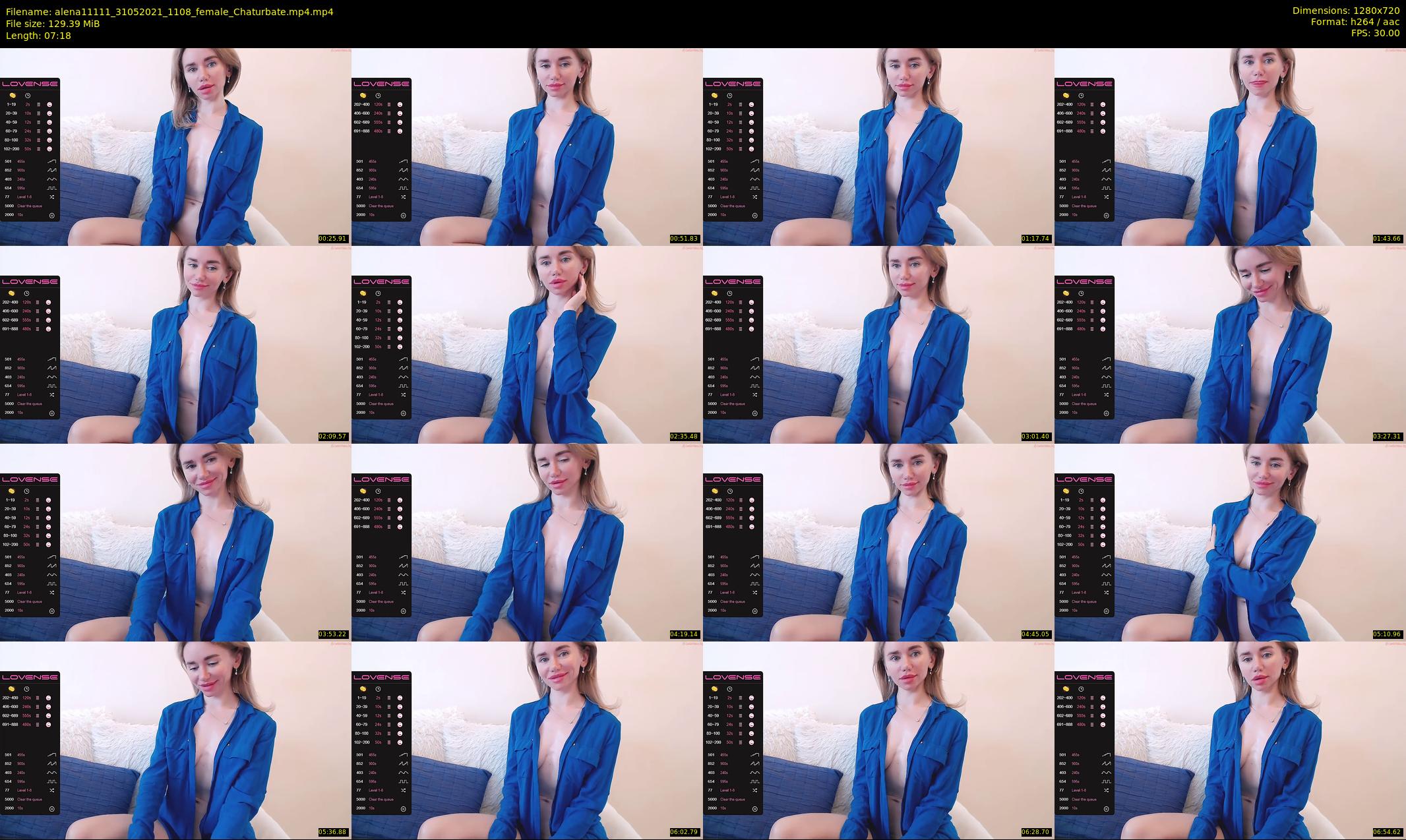 alena11111 — 8 minute Chaturbate female cam show recording, 720p, May 31, 2021