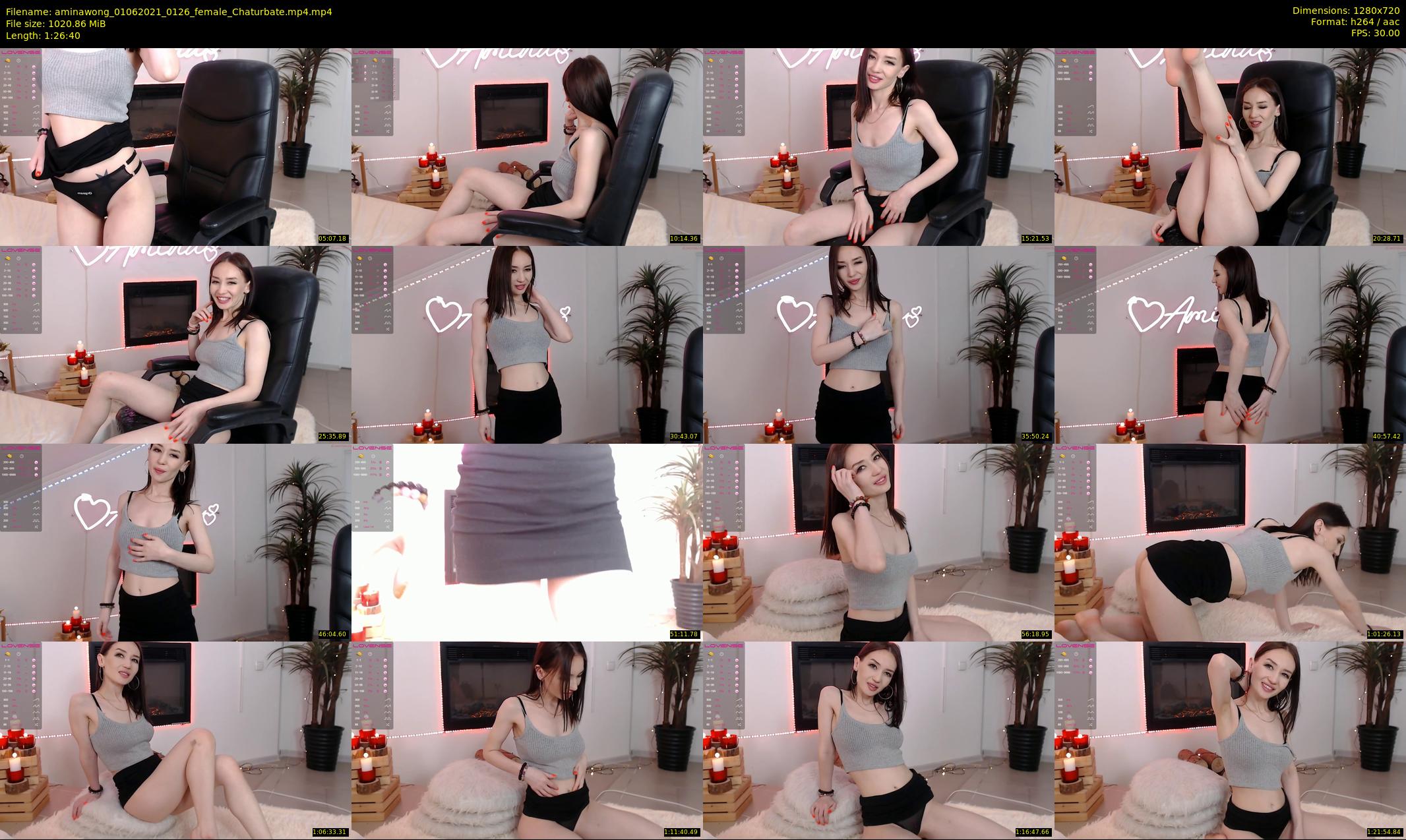 aminawong — 87 minute Chaturbate female cam show recording, 720p, Jun 1, 2021