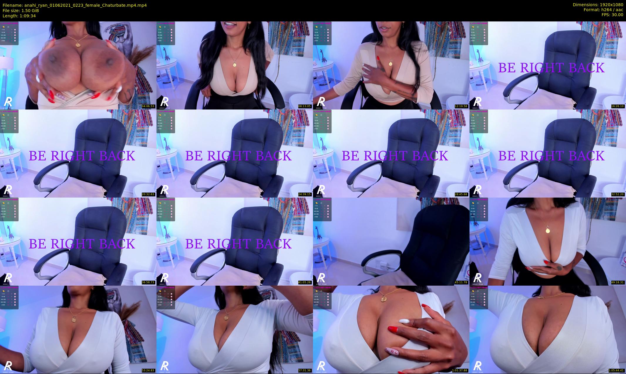 anahi_ryan — 70 minute Chaturbate female cam show recording, 1080p, Jun 1, 2021