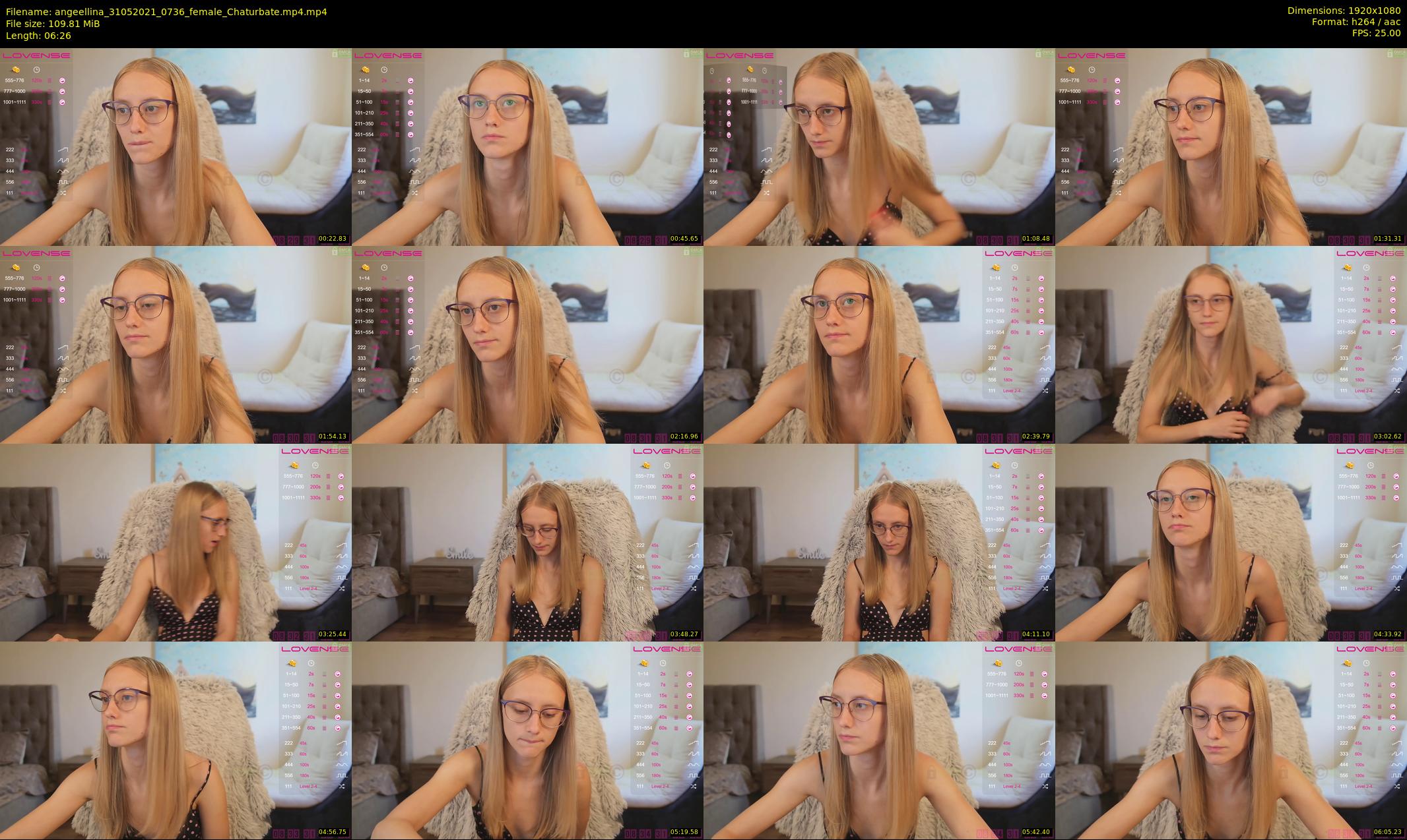angeellina — 7 minute Chaturbate female cam show recording, 1080p, May 31, 2021