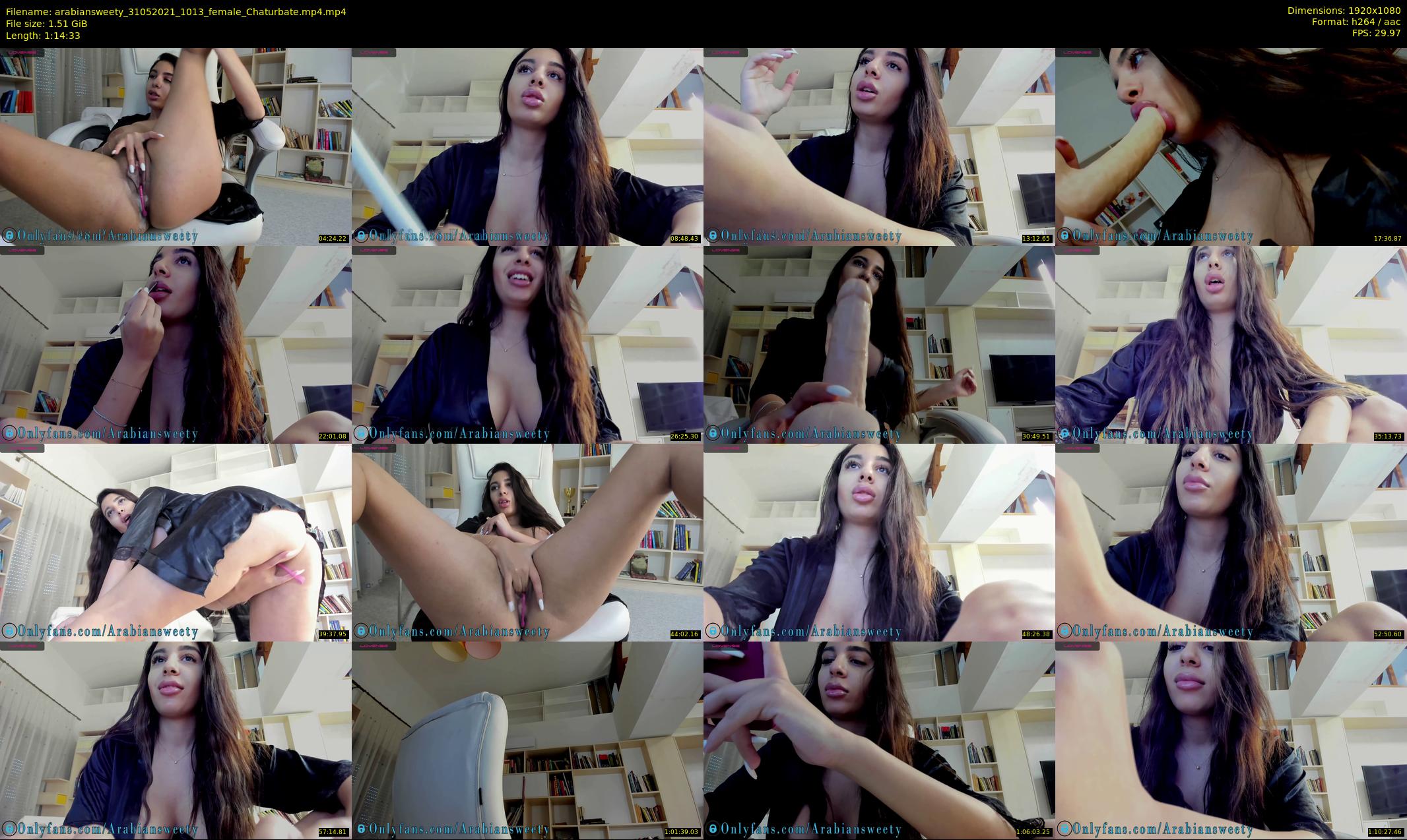 arabiansweety — 75 minute Chaturbate female cam show recording, 1080p, May 31, 2021