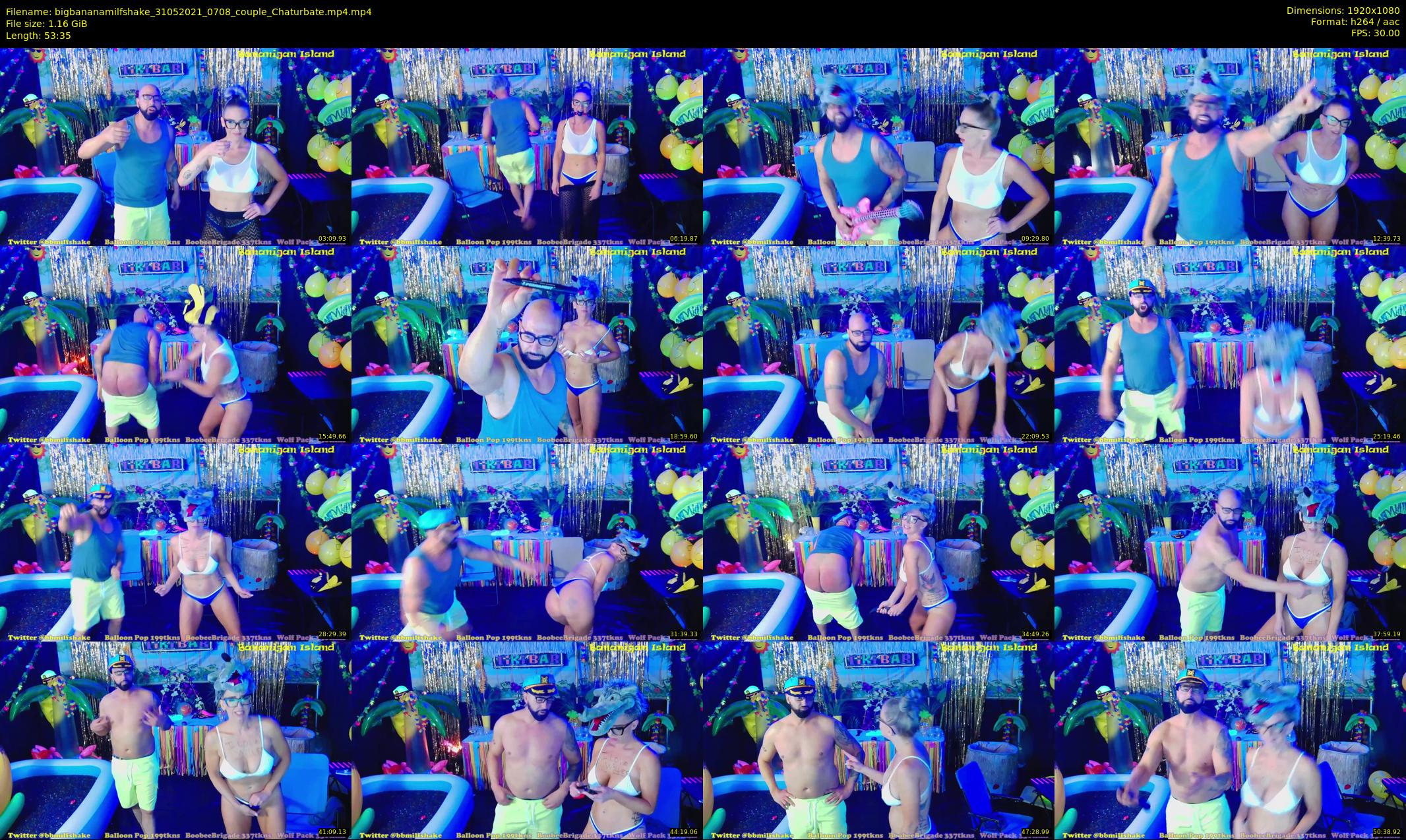 bigbananamilfshake — 54 minute Chaturbate couple cam show recording, 1080p, May 31, 2021