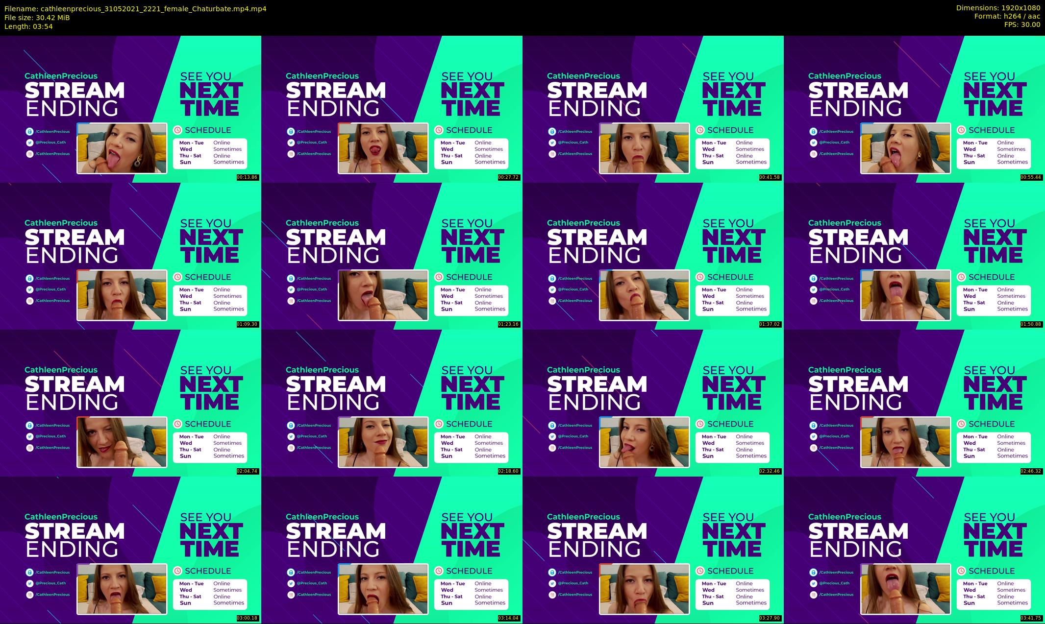 cathleenprecious — 4 minute Chaturbate female cam show recording, 1080p, May 31, 2021