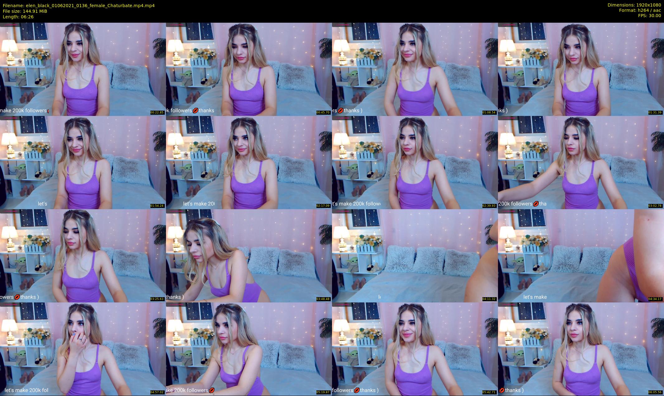 elen_black — 7 minute Chaturbate female cam show recording, 1080p, Jun 1, 2021