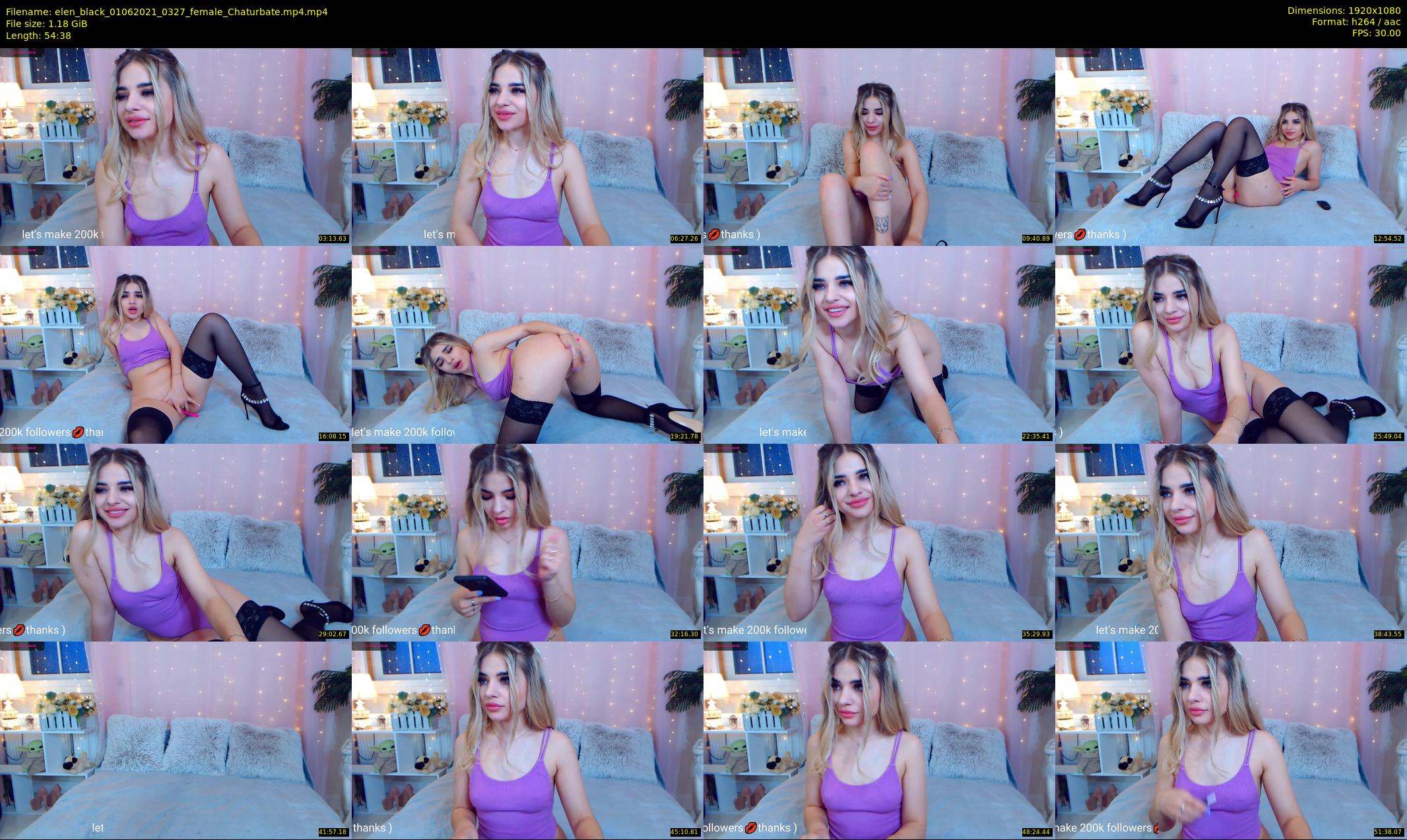 elen_black — 55 minute Chaturbate female cam show recording, 1080p, Jun 1, 2021