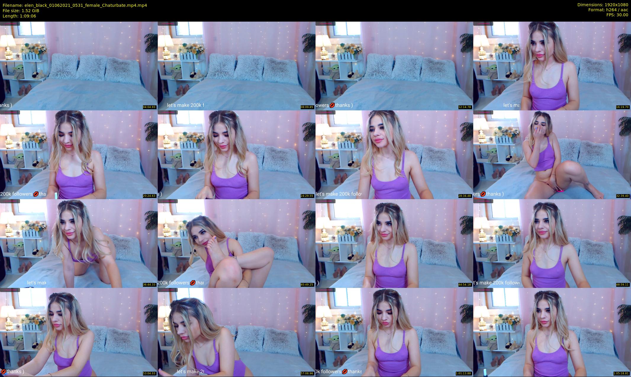 elen_black — 70 minute Chaturbate female cam show recording, 1080p, Jun 1, 2021