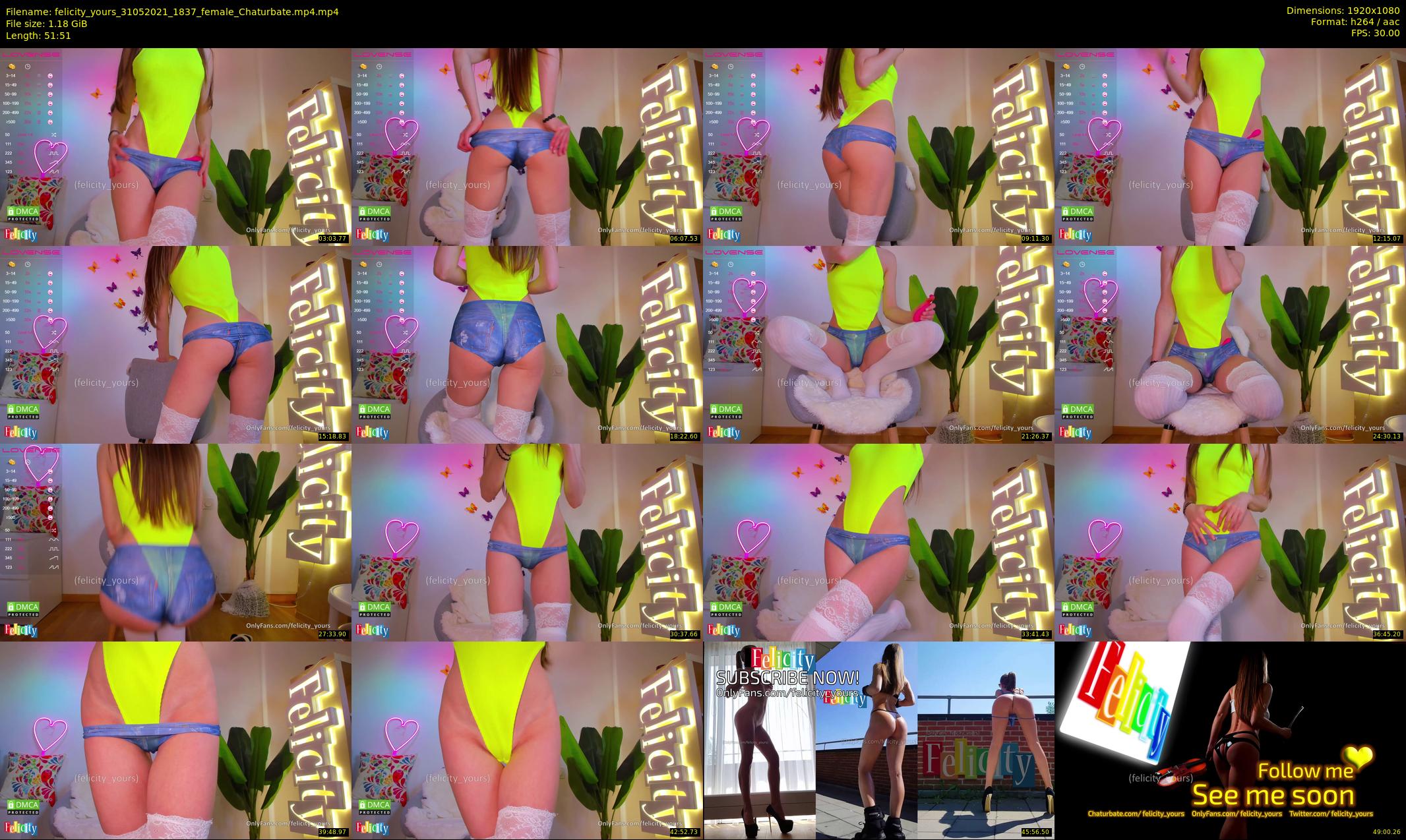 felicity_yours — 52 minute Chaturbate female cam show recording, 1080p, May 31, 2021