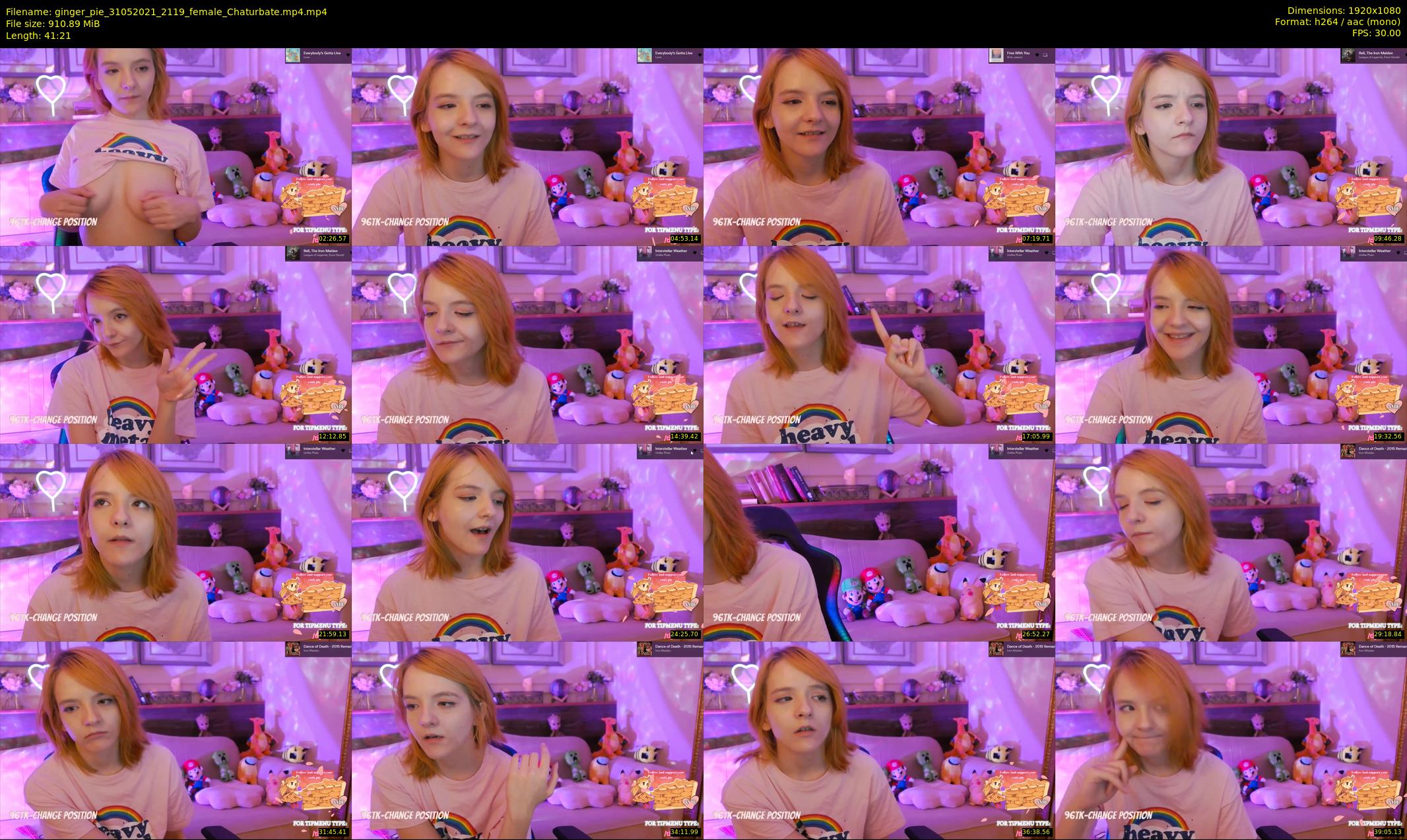 ginger_pie — 42 minute Chaturbate female cam show recording, 1080p, May 31, 2021