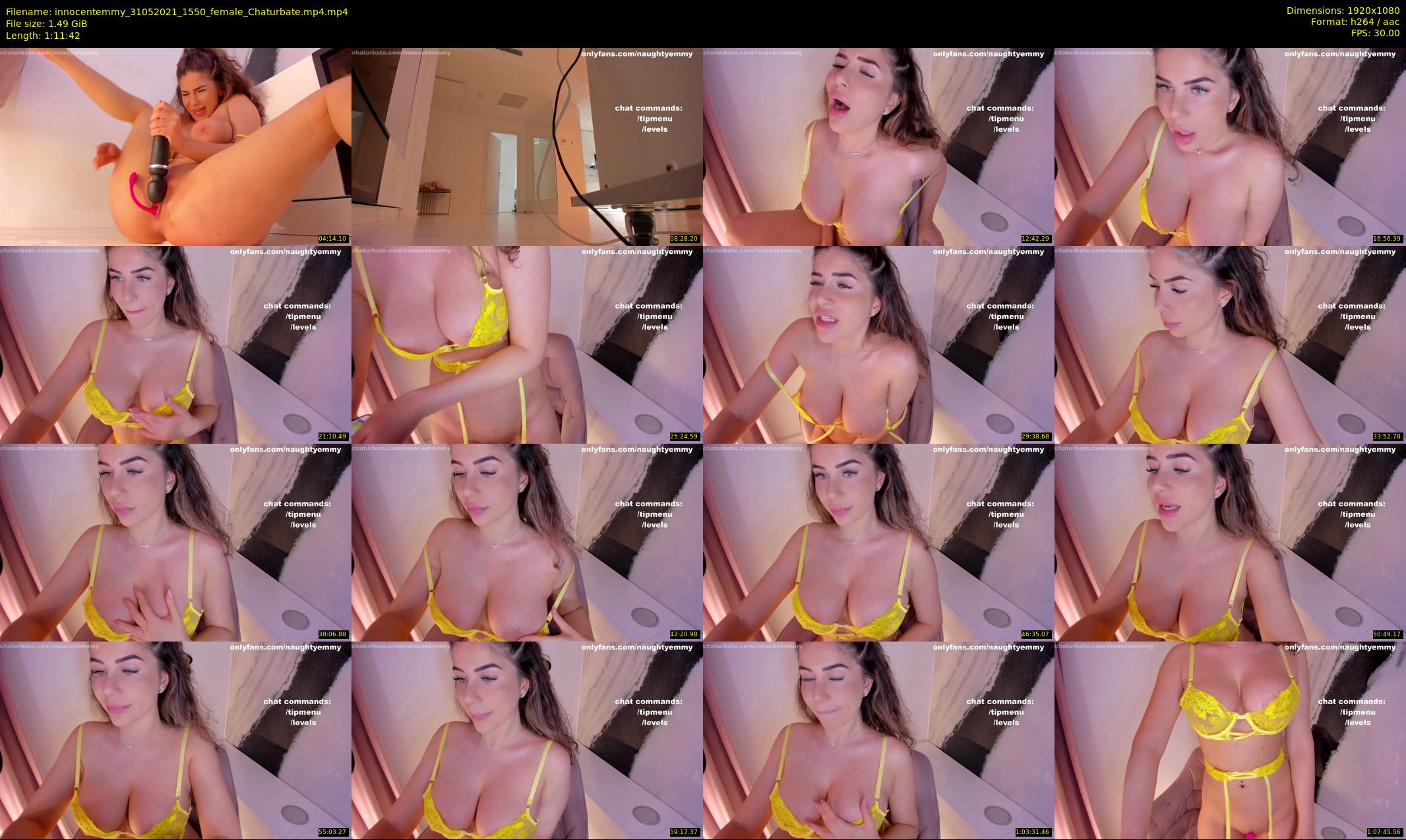 innocentemmy — 72 minute Chaturbate female cam show recording, 1080p, May 31, 2021