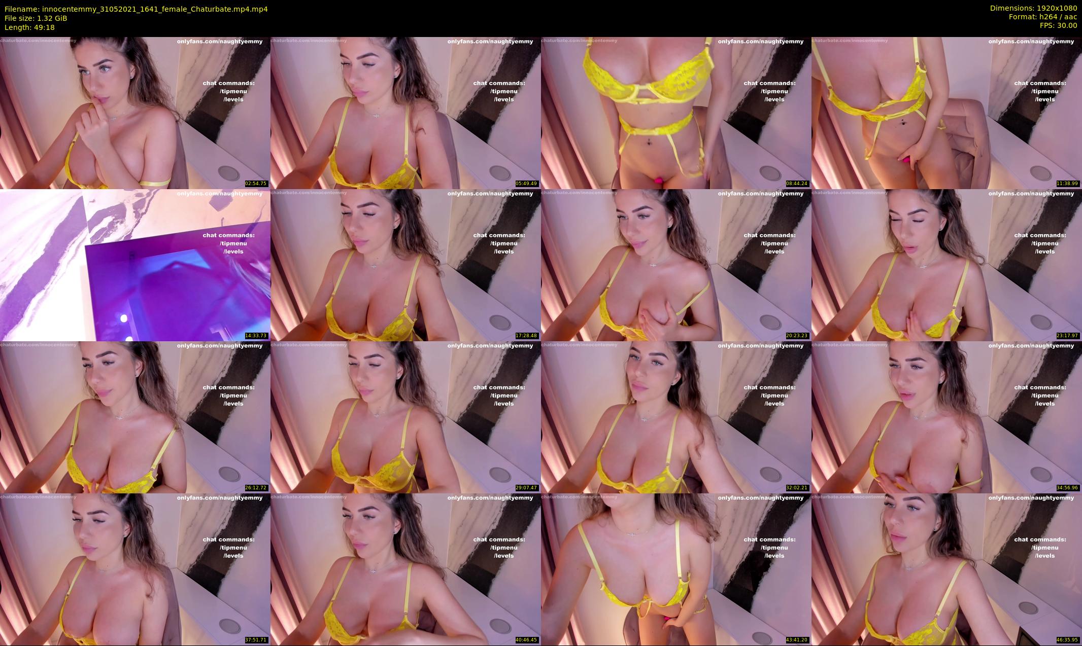 innocentemmy — 50 minute Chaturbate female cam show recording, 1080p, May 31, 2021