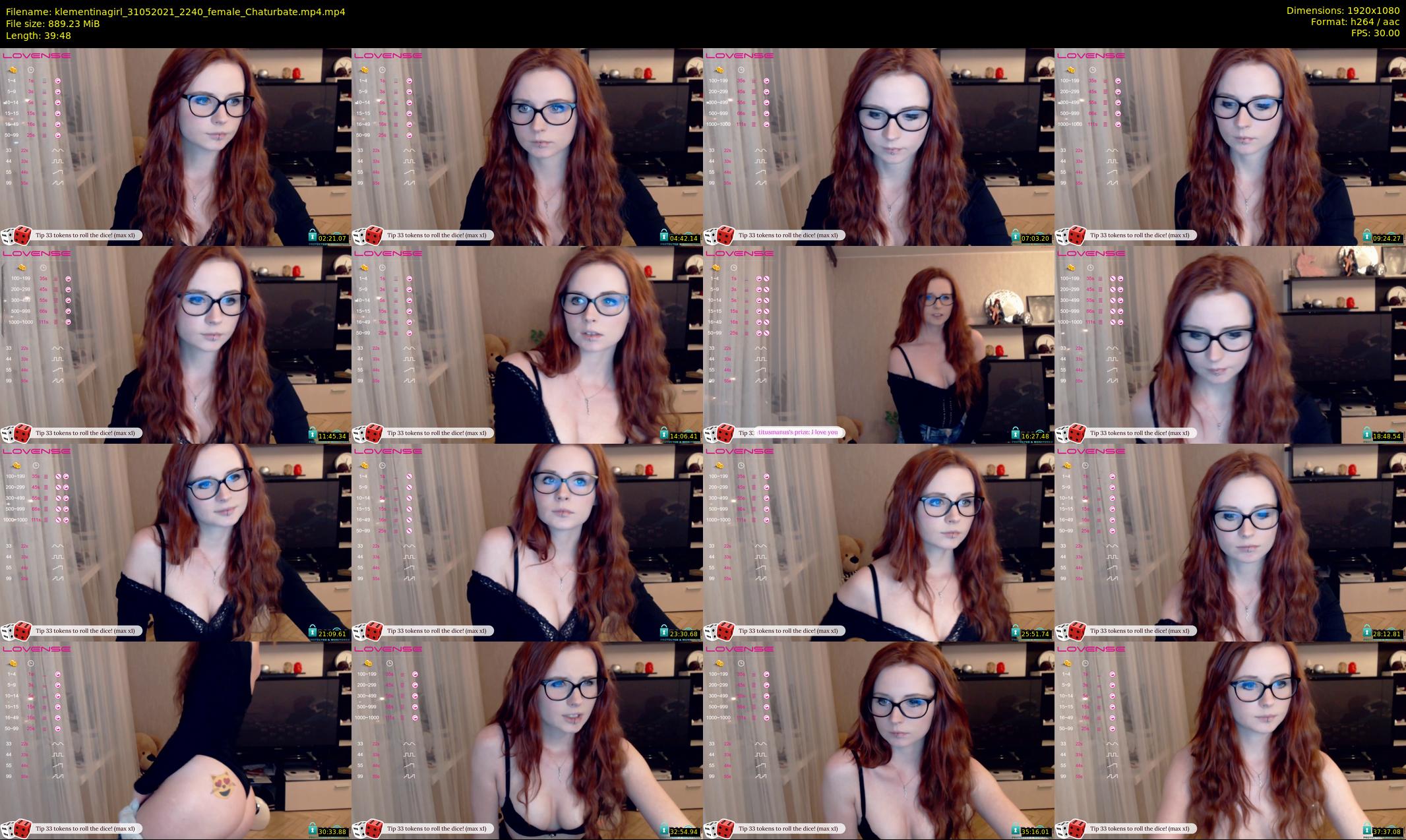 klementinagirl — 40 minute Chaturbate female cam show recording, 1080p, May 31, 2021