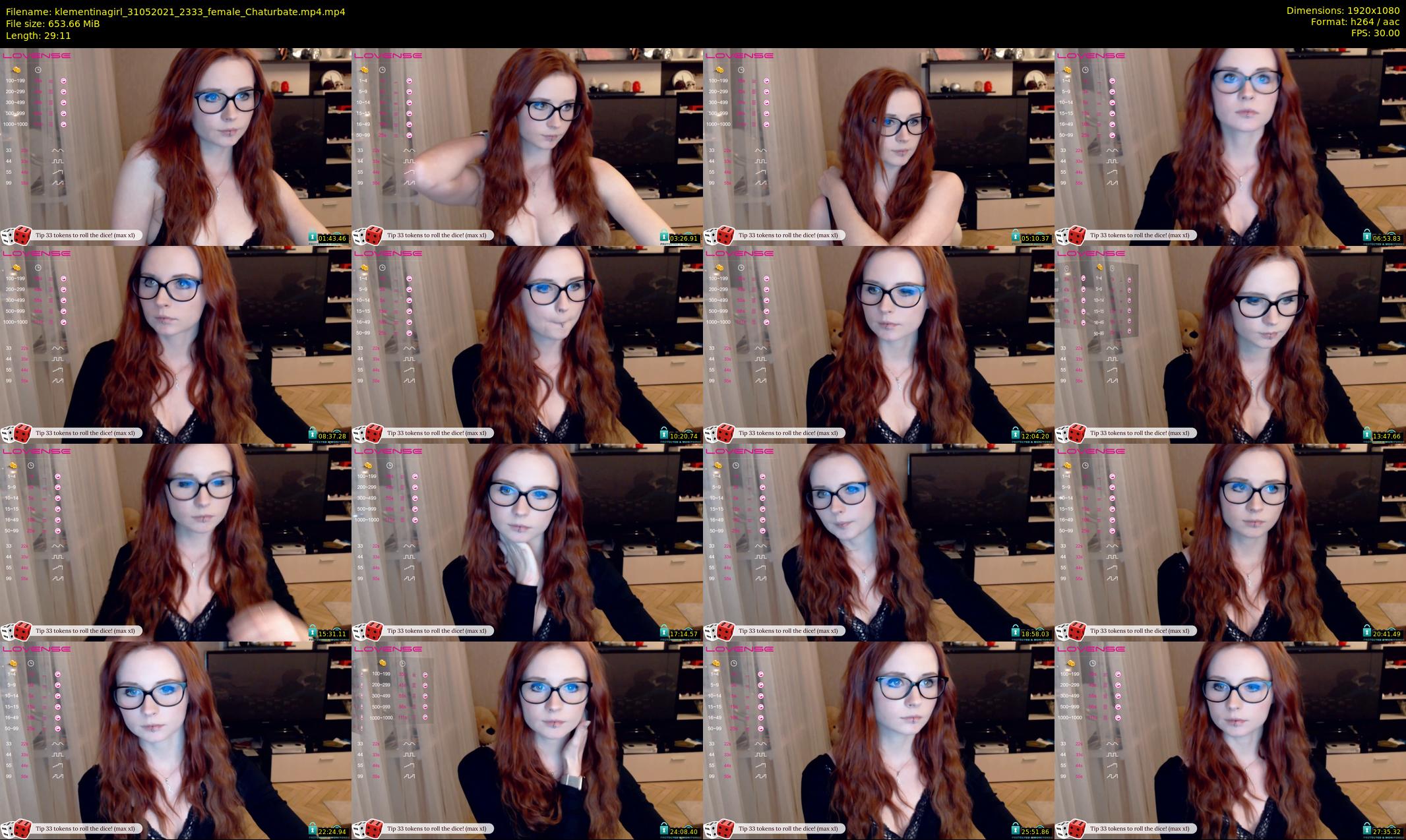 klementinagirl — 30 minute Chaturbate female cam show recording, 1080p, May 31, 2021